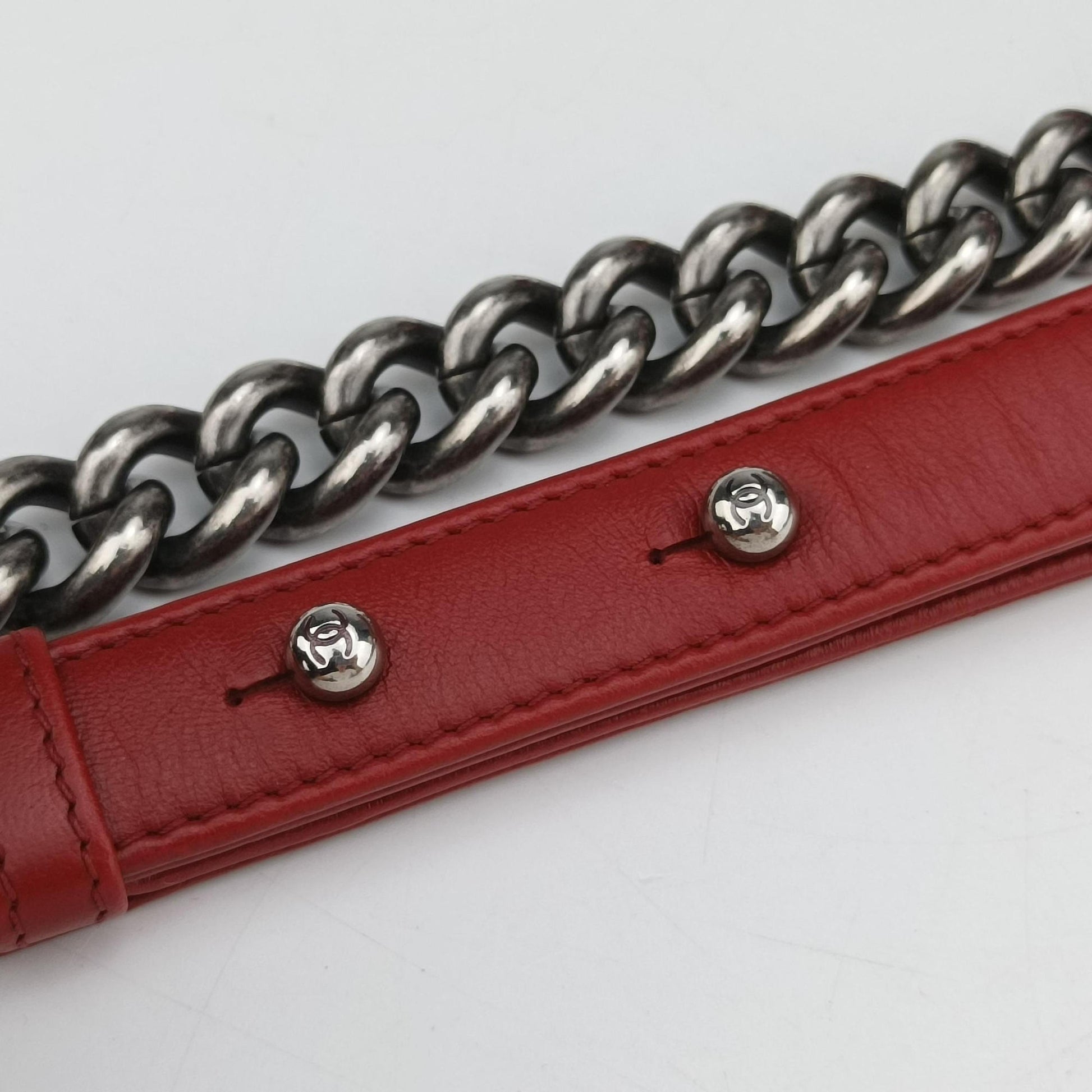 BOY CHANEL Red Leather A67086 18461108ボーイシャネル レッド レザー A67086 18461108