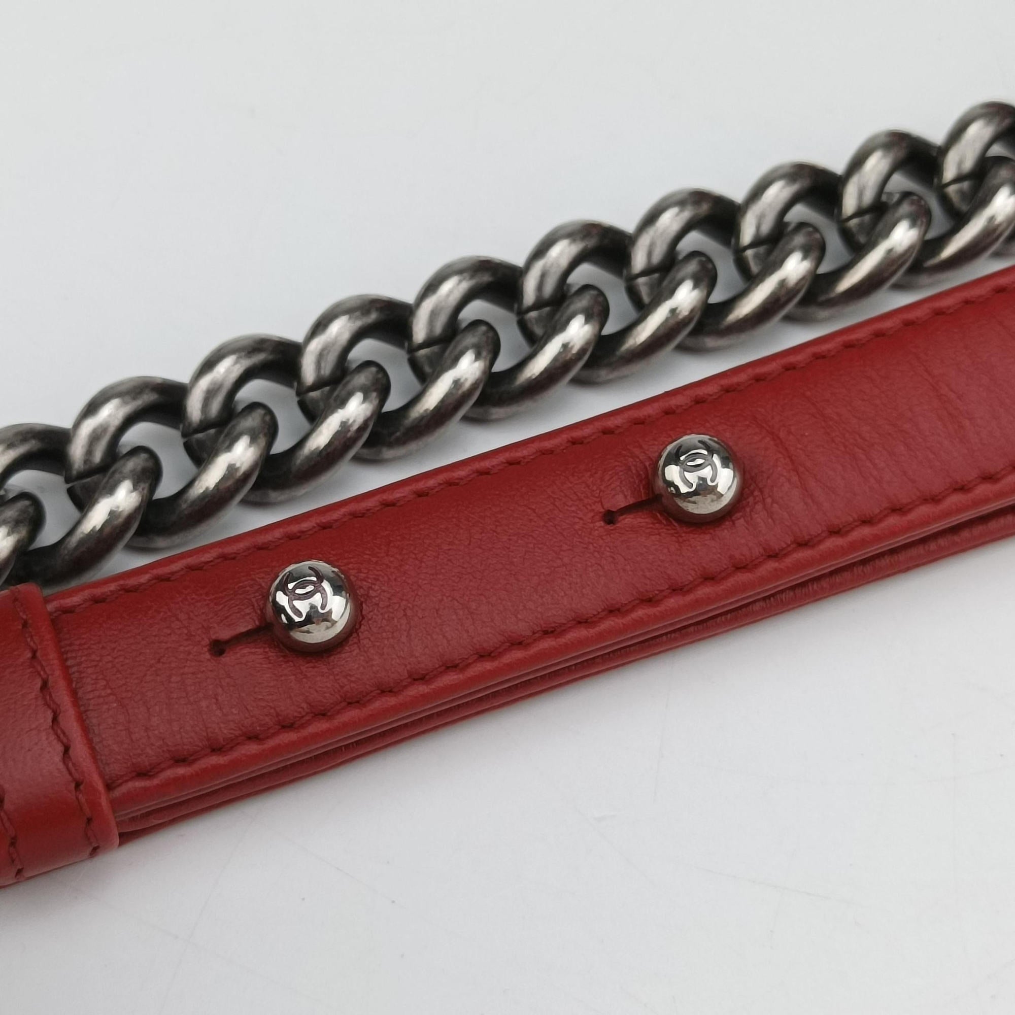 BOY CHANEL Red Leather A67086 18461108ボーイシャネル レッド レザー A67086 18461108