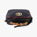 GG Marmont Bamboo Top Handle Black×Red Leather 602270 H031709587GGマーモント バンブー トップ ハンドル ブラック×レッド レザー 602270 H031709587