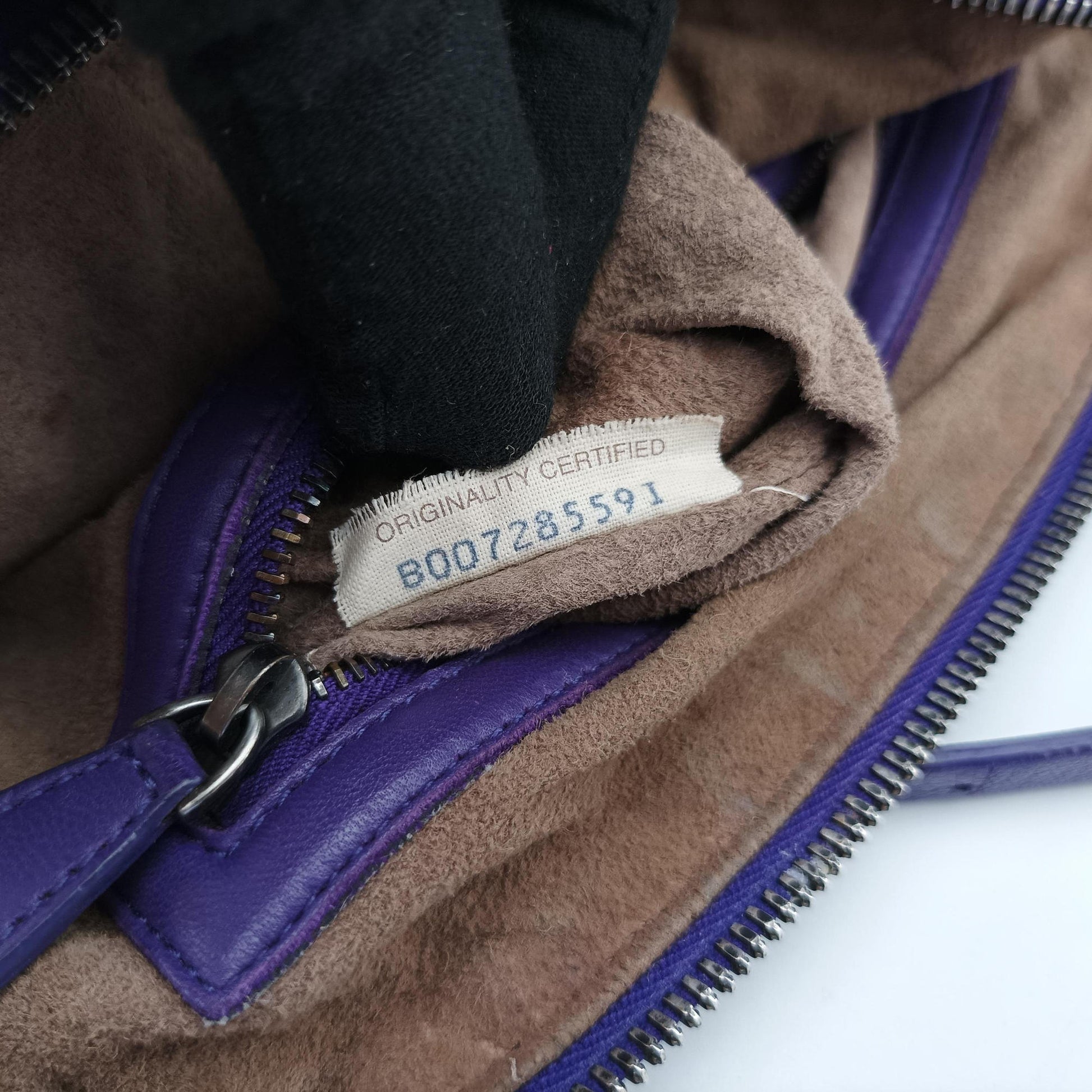 NODINI Intrecciato Purple lambskin B00728559Iノディーニ イントレチャート パープル ラムスキン B00728559I
