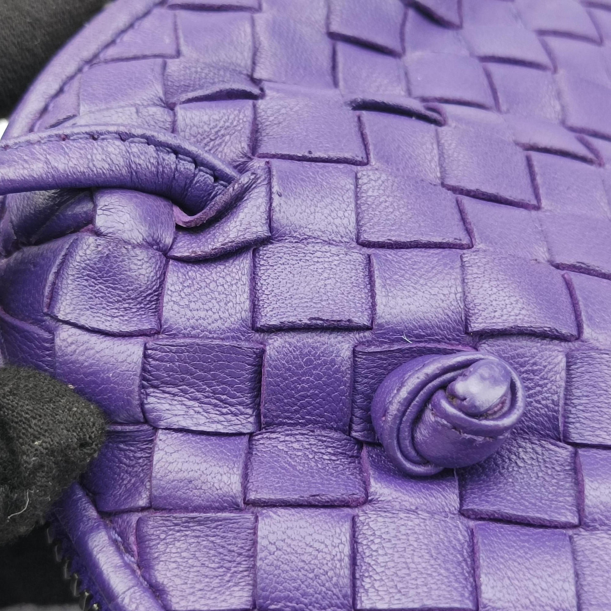 NODINI Intrecciato Purple lambskin B00728559Iノディーニ イントレチャート パープル ラムスキン B00728559I
