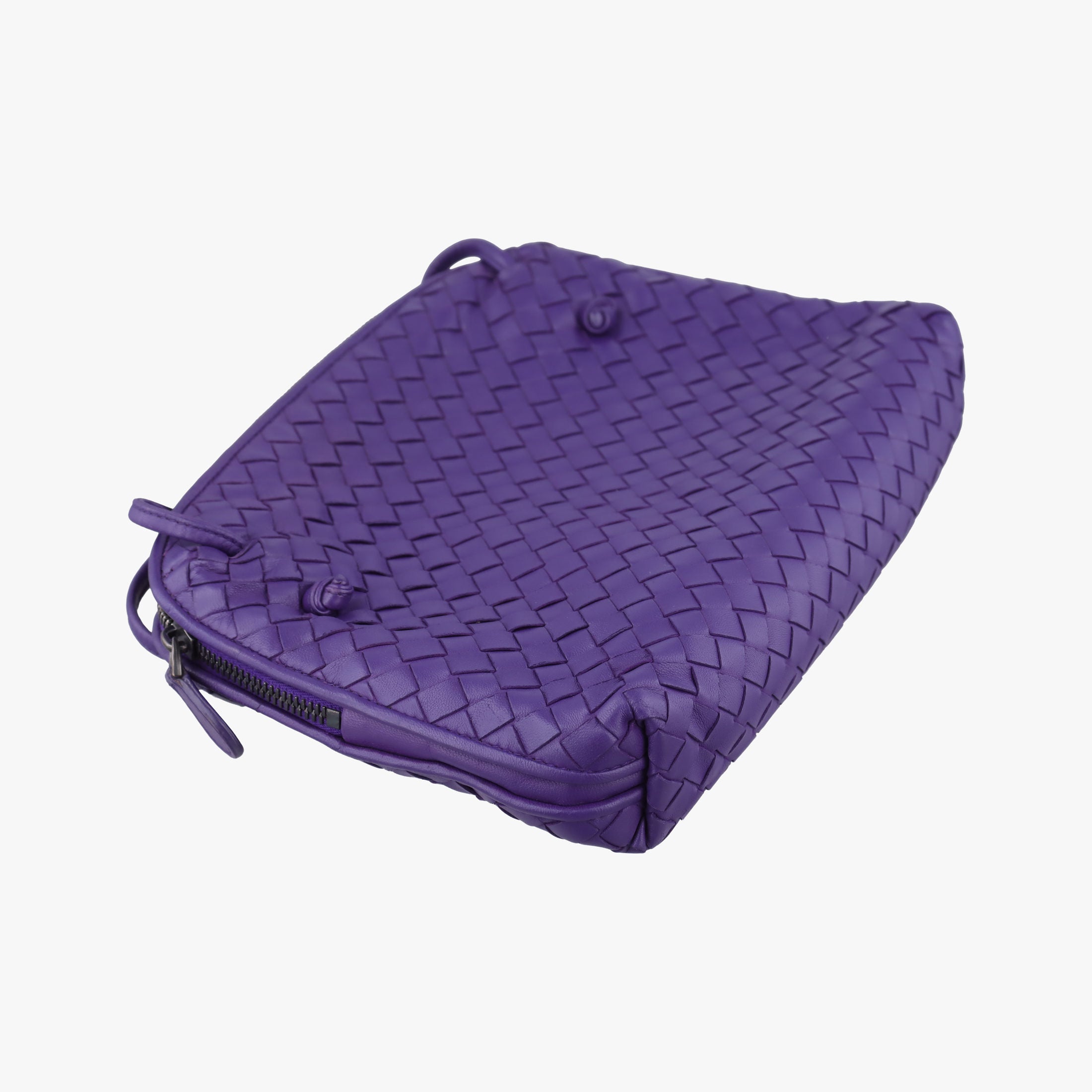 NODINI Intrecciato Purple lambskin B00728559Iノディーニ イントレチャート パープル ラムスキン B00728559I
