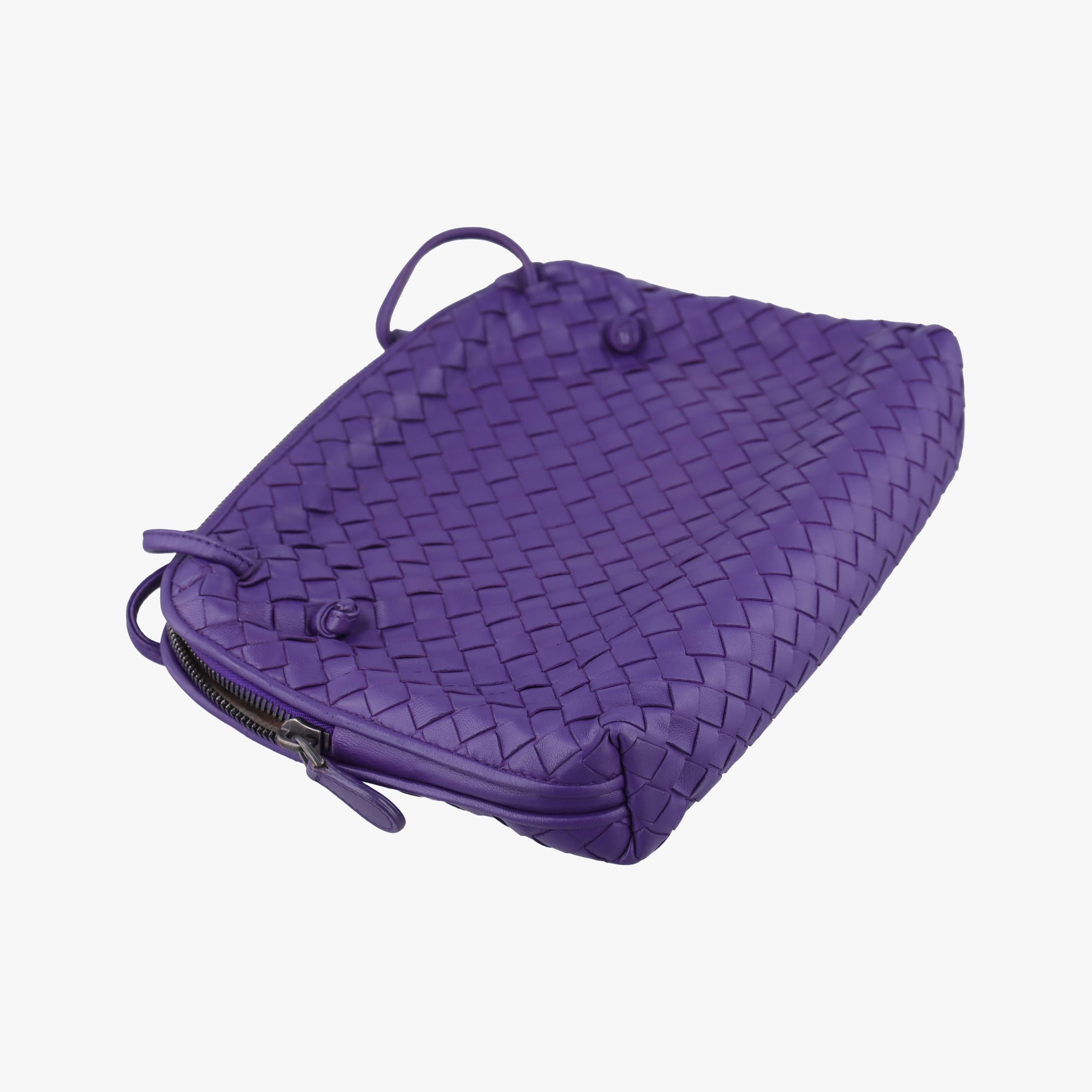 NODINI Intrecciato Purple lambskin B00728559Iノディーニ イントレチャート パープル ラムスキン B00728559I