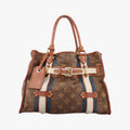 Sac Rayures GM brown×multicolor Monogram Tissue M56385 SR4097サック レイユールGM モノグラム/ブラウン×マルチカラー モノグラム ティセ M56385 SR4097