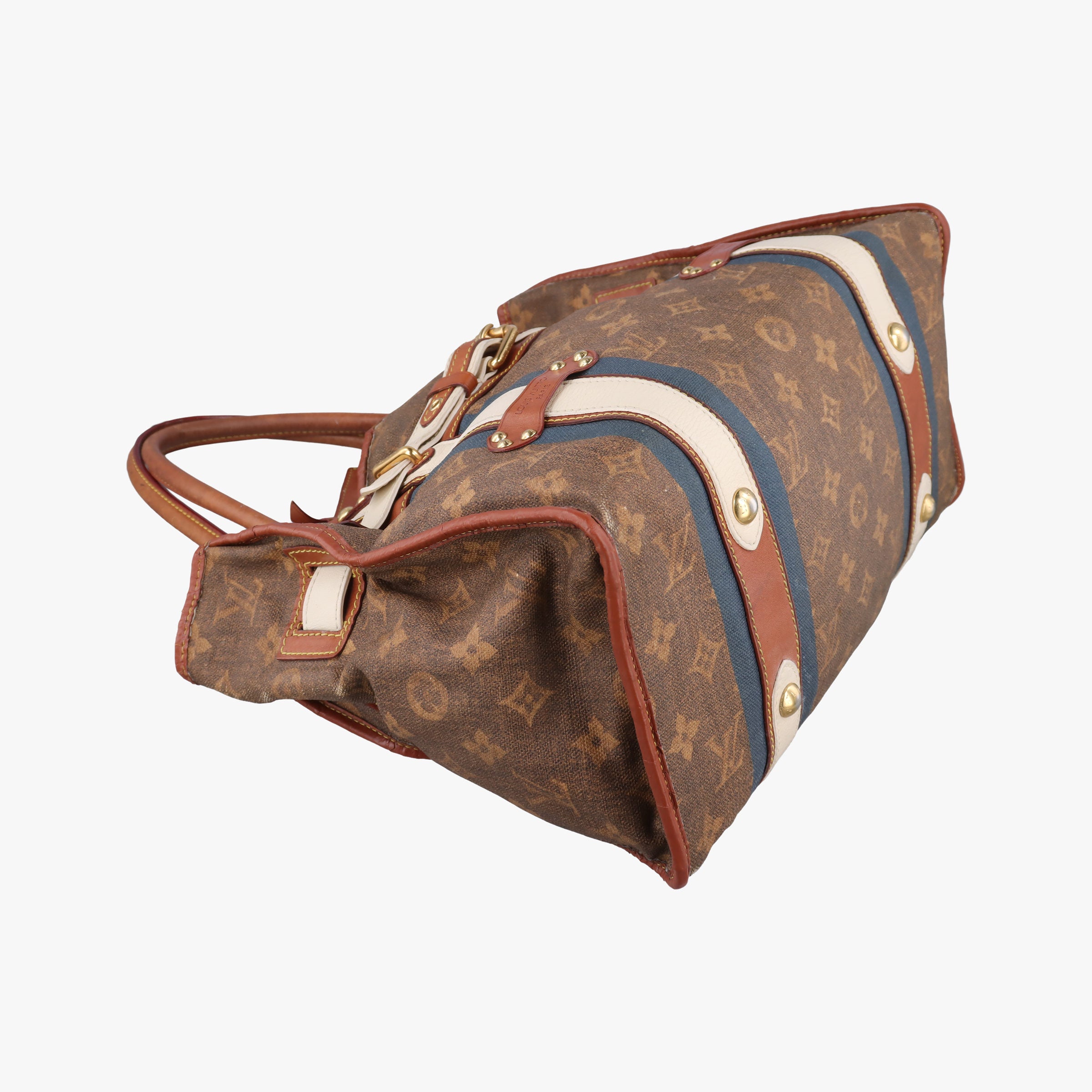 Sac Rayures GM brown×multicolor Monogram Tissue M56385 SR4097サック レイユールGM モノグラム/ブラウン×マルチカラー モノグラム ティセ M56385 SR4097