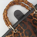 bamboo shopper Leopard Print Brown×Multicolour ponyhair×leather 323658 F014102242バンブーショッパー レオパード ブラウン×マルチカラー ハラコ×レザー 323658 F014102242