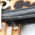 bamboo shopper Leopard Print Brown×Multicolour ponyhair×leather 323658 F014102242バンブーショッパー レオパード ブラウン×マルチカラー ハラコ×レザー 323658 F014102242