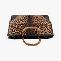 bamboo shopper Leopard Print Brown×Multicolour ponyhair×leather 323658 F014102242バンブーショッパー レオパード ブラウン×マルチカラー ハラコ×レザー 323658 F014102242