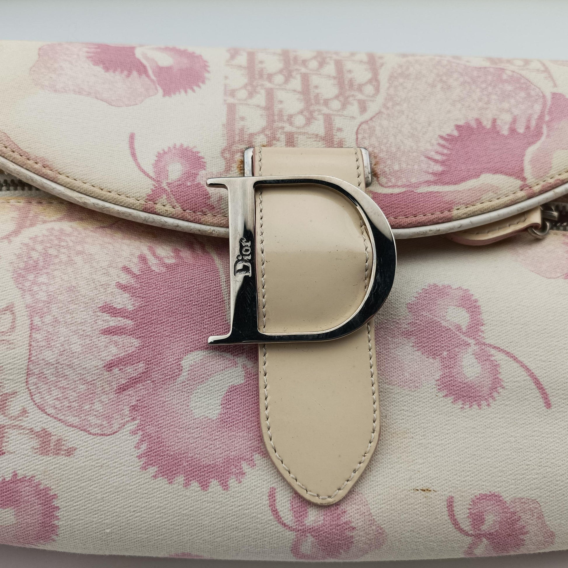 Cherry Blossom Flower Baguette White×Multicolour canvas BO P 1014チェリー ブロッサム フラワー バゲット ホワイト×マルチカラー キャンバス BO P 1014