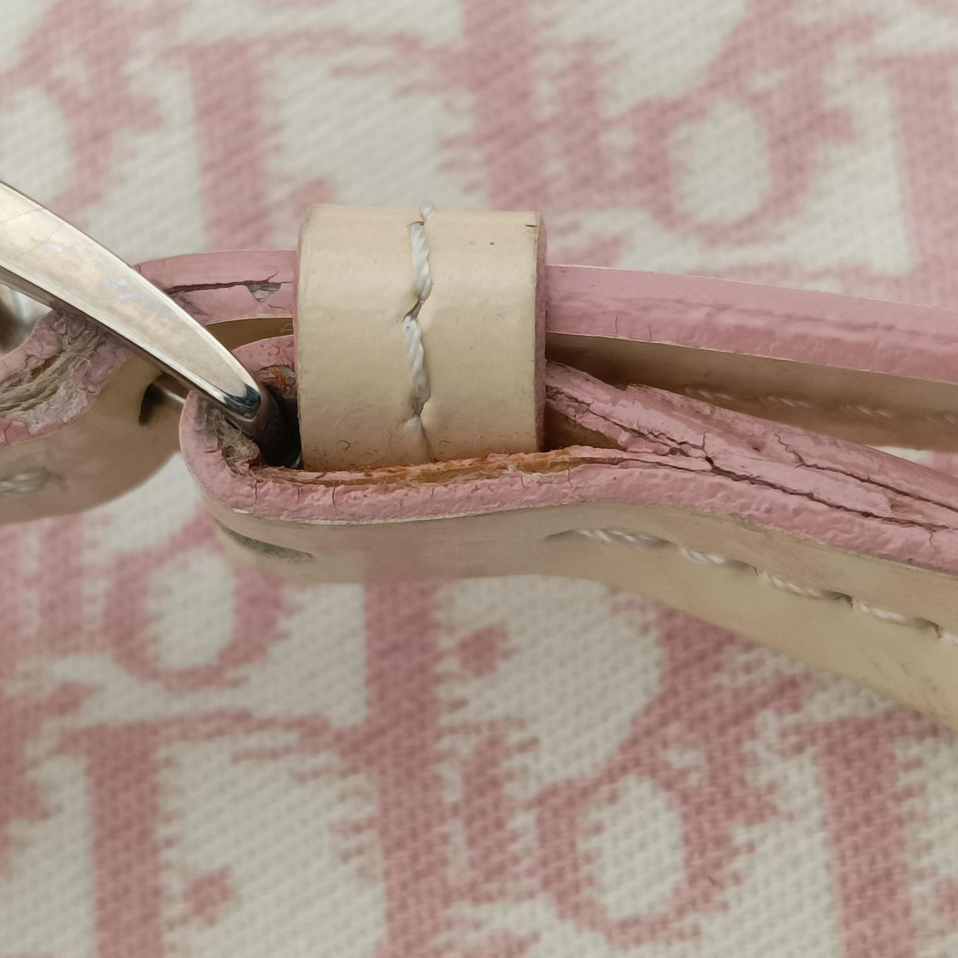 Cherry Blossom Flower Baguette White×Multicolour canvas BO P 1014チェリー ブロッサム フラワー バゲット ホワイト×マルチカラー キャンバス BO P 1014