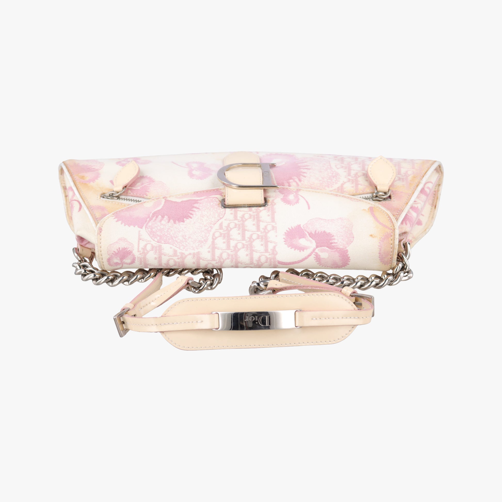 Cherry Blossom Flower Baguette White×Multicolour canvas BO P 1014チェリー ブロッサム フラワー バゲット ホワイト×マルチカラー キャンバス BO P 1014
