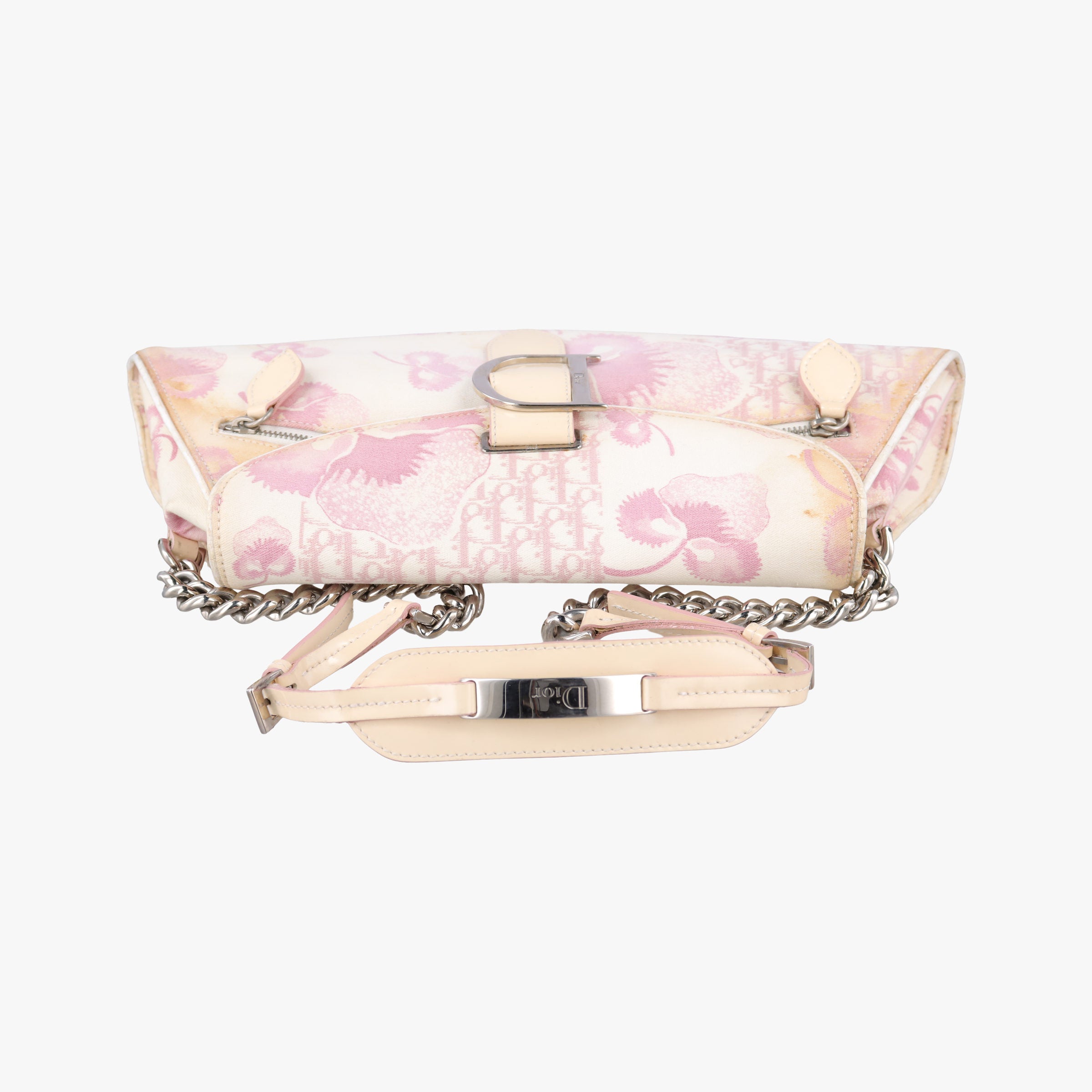 Cherry Blossom Flower Baguette White×Multicolour canvas BO P 1014チェリー ブロッサム フラワー バゲット ホワイト×マルチカラー キャンバス BO P 1014