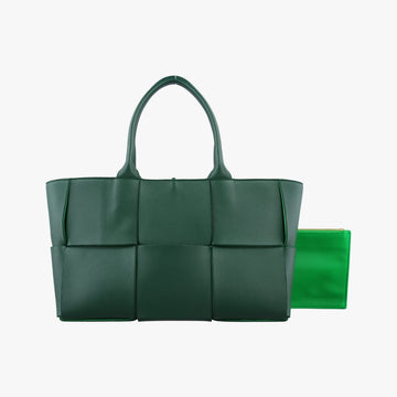 THE ARCO Tote Green lambskin B09319876Wミディアム ザ アルコ トート グリーン ラムスキン B09319876W