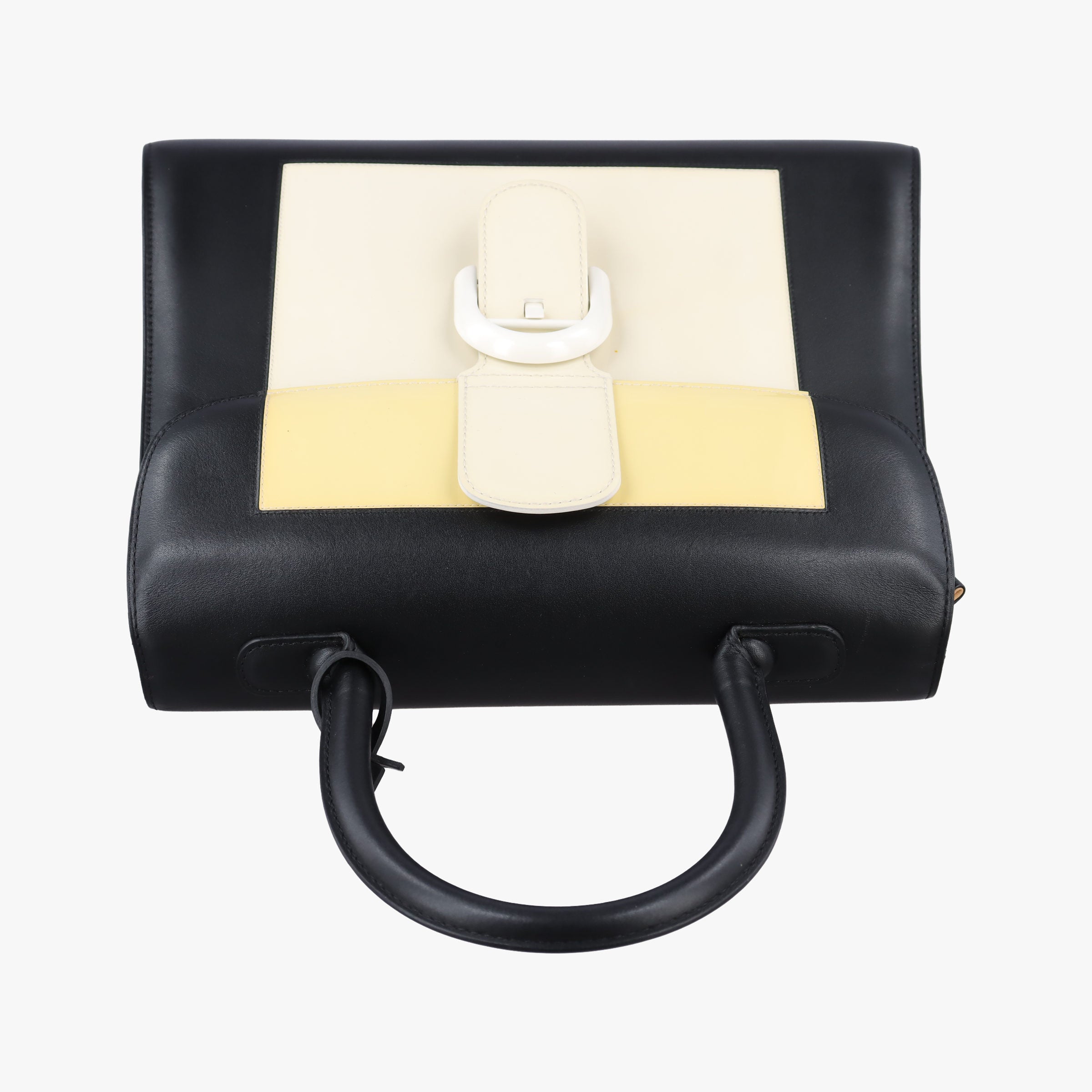 Brillant Black × ivory Leather × patent leather I40Bブリヨン ブラック × アイボリー レザー × パテントレザー I40B
