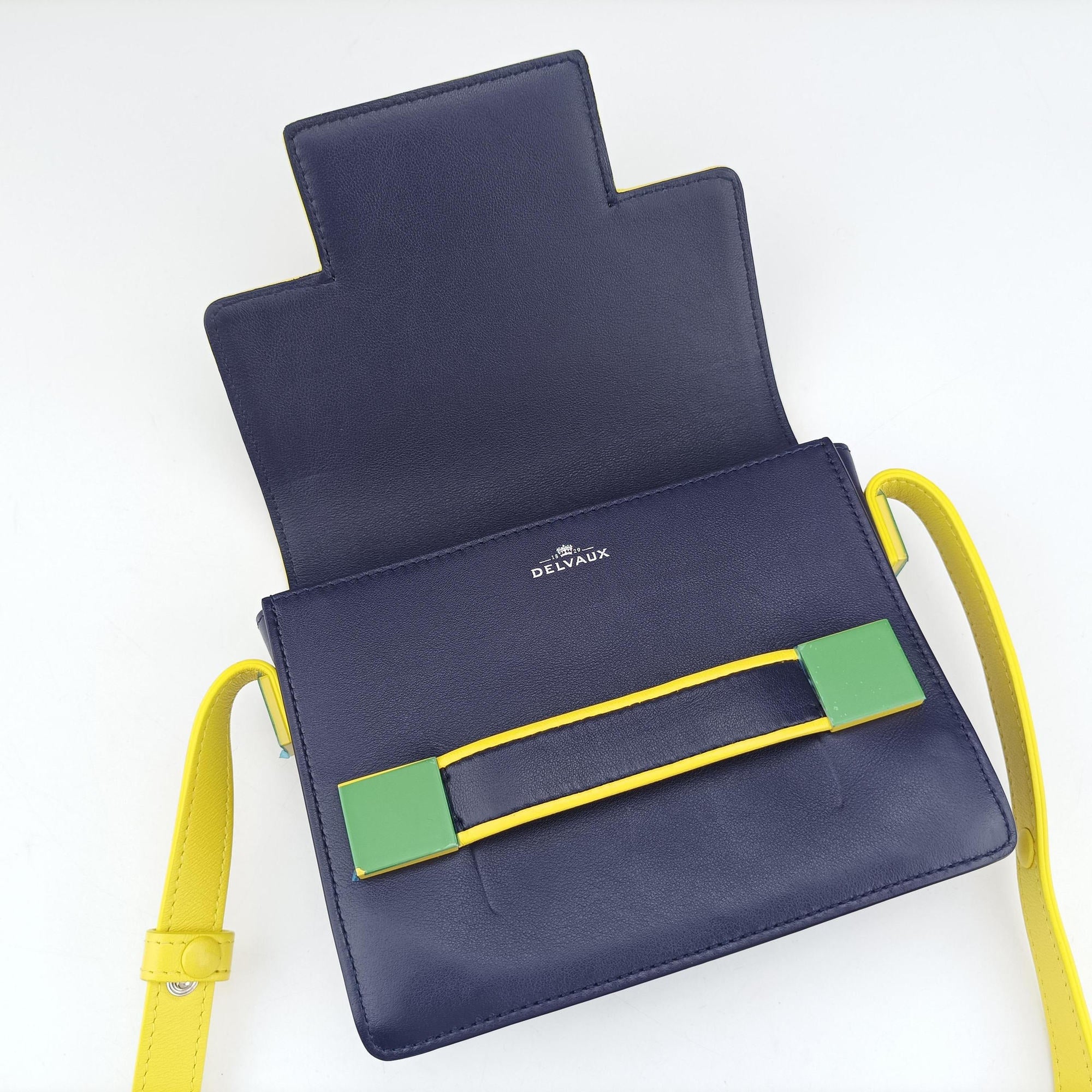 Madame Navy × Yellow × Green Leather BO6Dマダム ネイビー × イエロー × グリーン レザー BO6D