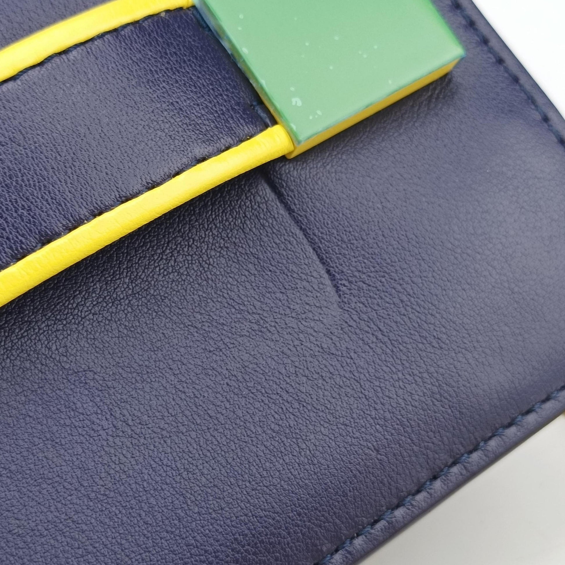Madame Navy × Yellow × Green Leather BO6Dマダム ネイビー × イエロー × グリーン レザー BO6D