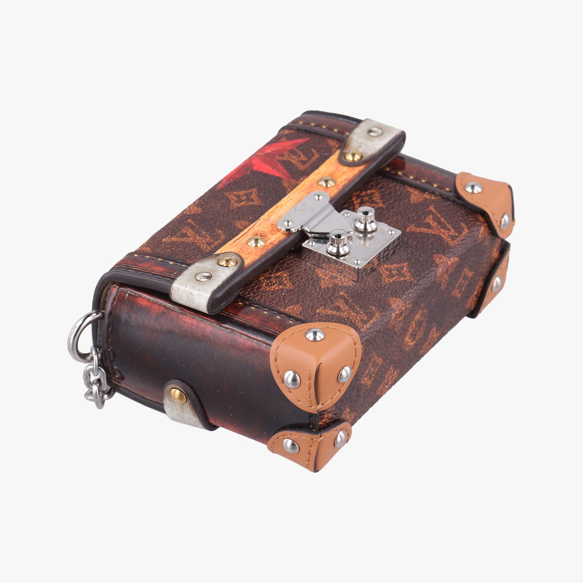 Essential Trunk brown×multi Monogram Canvas áVernis M63779 GI2158エッセンシャル トランク チャーム モノグラム/ブラウン×マルチ モノグラムキャンバス×ヴェルニ M63779 GI2158