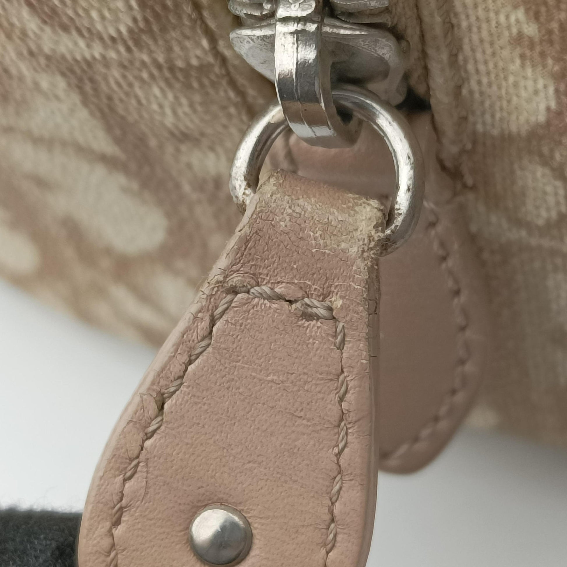 Romantic Trotter Beige x White PVC coated canvas x velour 04-BO-0075ロマンティックトロッター ベージュ×ホワイト PVCコーティングキャンバスxベロア 04-BO-0075