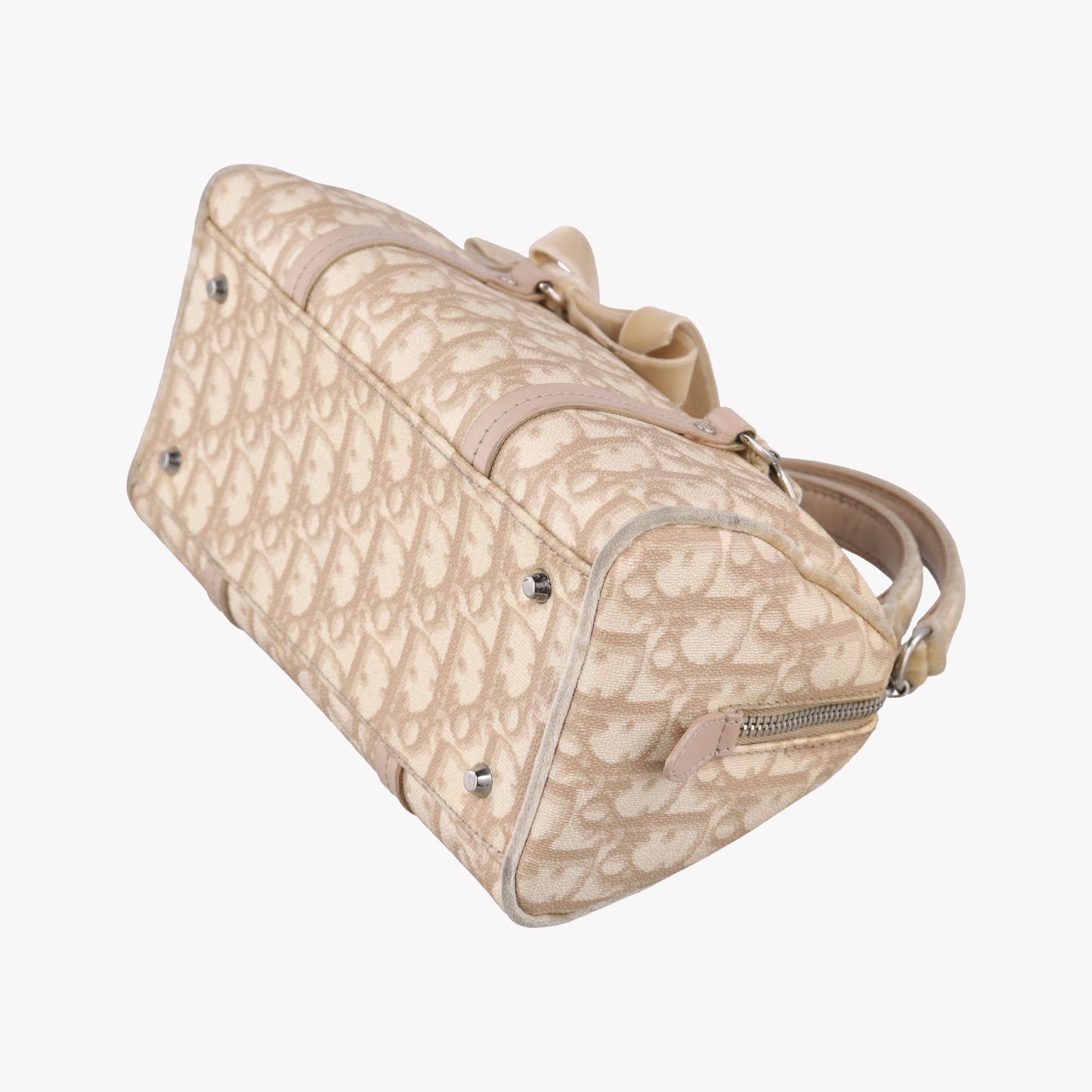 Romantic Trotter Beige x White PVC coated canvas x velour 04-BO-0075ロマンティックトロッター ベージュ×ホワイト PVCコーティングキャンバスxベロア 04-BO-0075