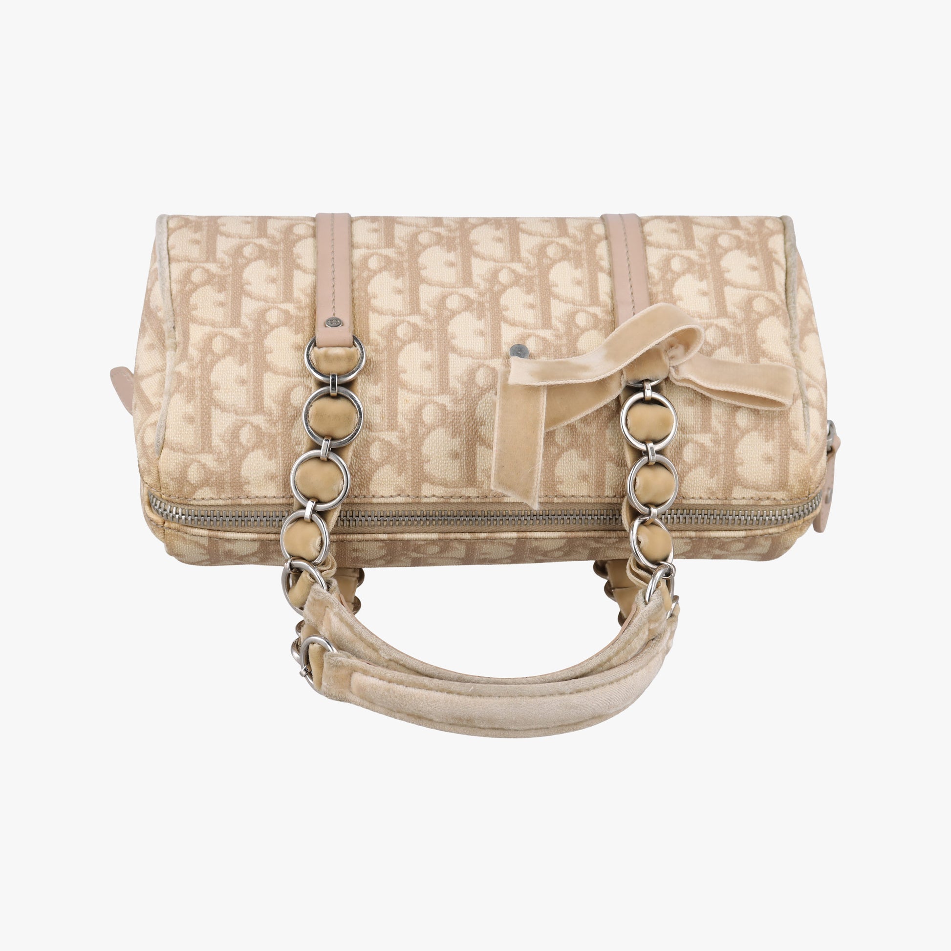 Romantic Trotter Beige x White PVC coated canvas x velour 04-BO-0075ロマンティックトロッター ベージュ×ホワイト PVCコーティングキャンバスxベロア 04-BO-0075