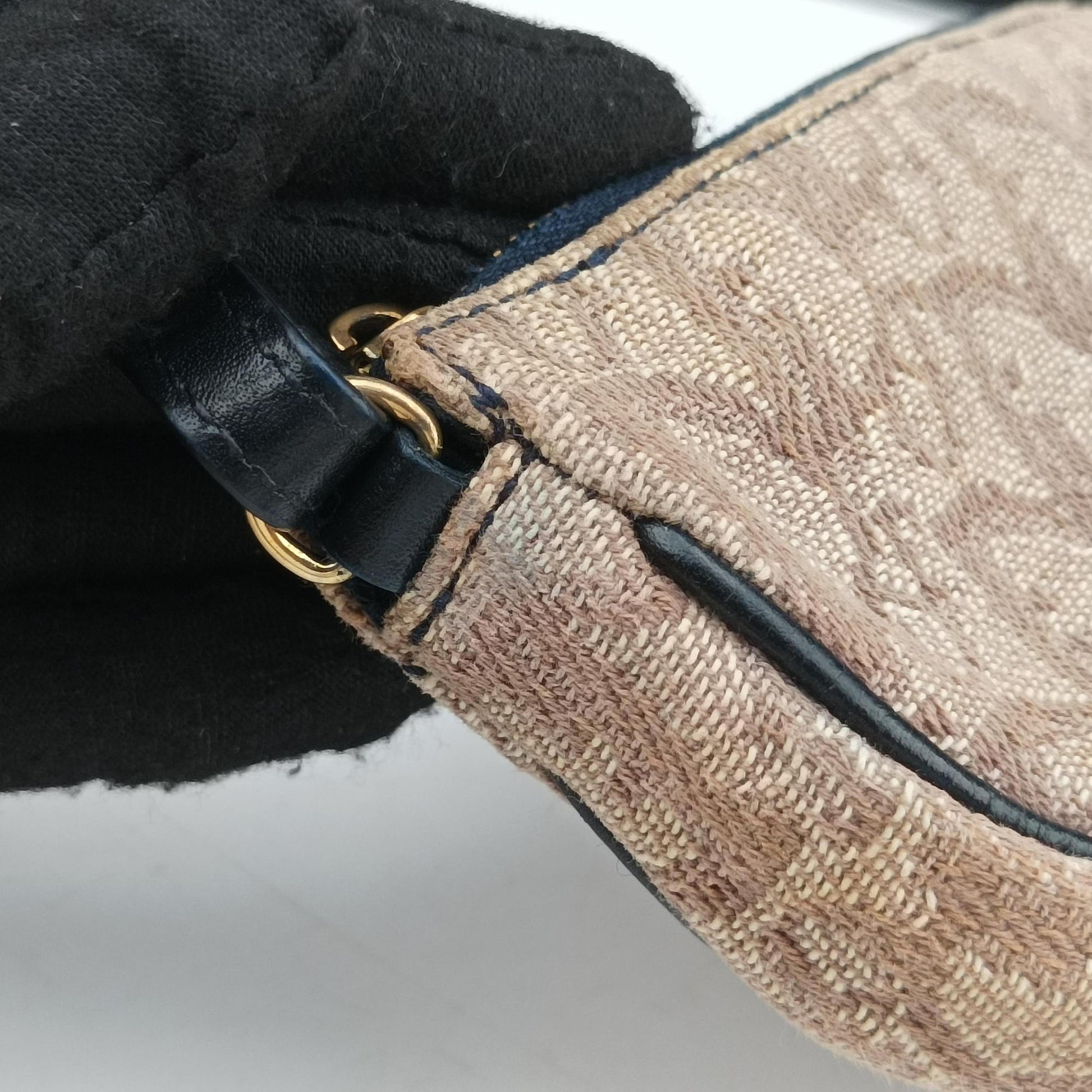 Saddle Navy × Beige Pink Jacquard MC 0071サドル ネイビー × ベージュピンク ジャガード MC 0071