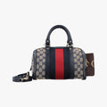Sherry Line navy×red×beige Canvas×Leather 269876 E011525248シェリーライン ネイビー×レッド×ベージュ キャンバス×レザー 269876 E011525248