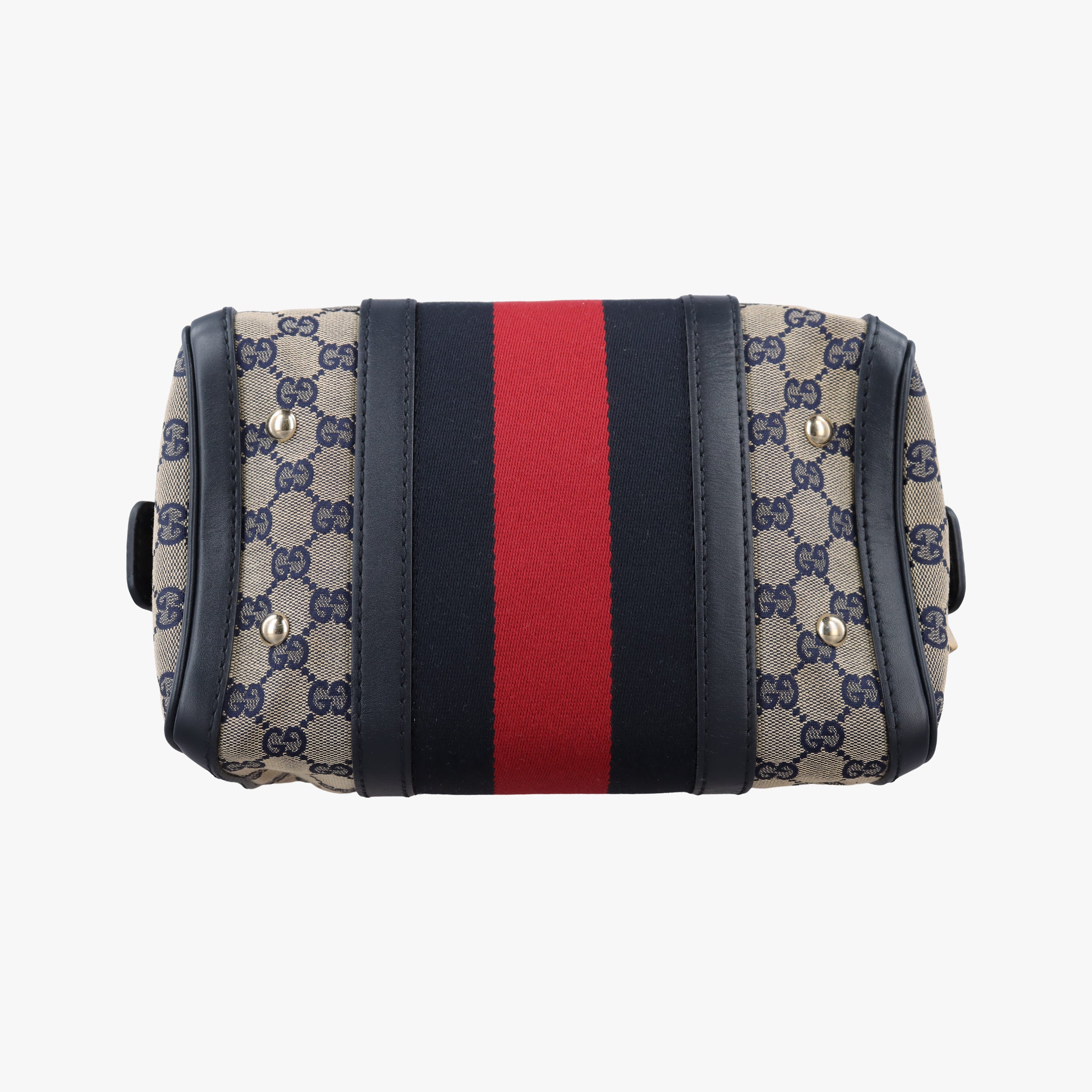 Sherry Line navy×red×beige Canvas×Leather 269876 E011525248シェリーライン ネイビー×レッド×ベージュ キャンバス×レザー 269876 E011525248