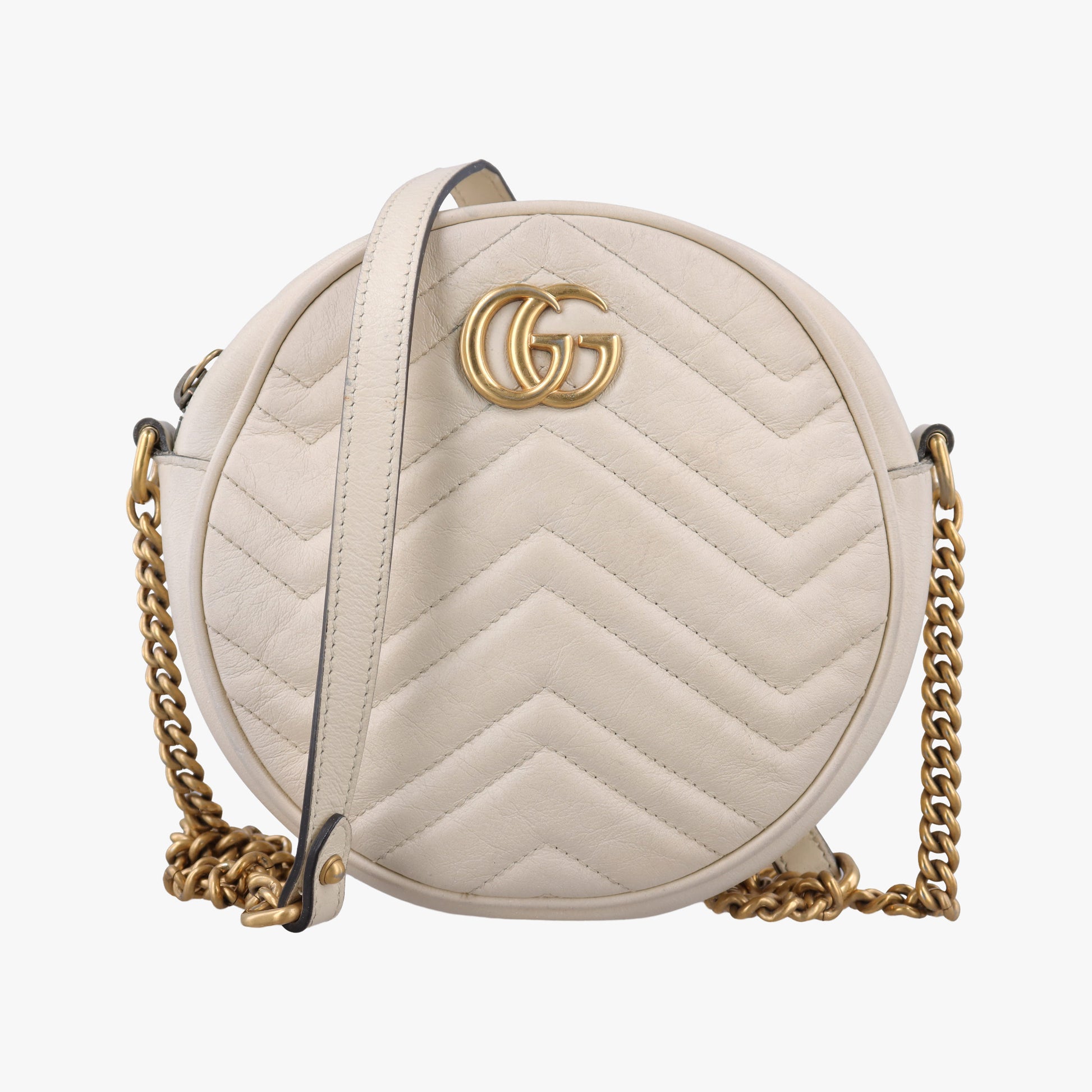 GG Marmont White Leather 550154 I028986714GGマーモント ホワイト レザー 550154 I028986714