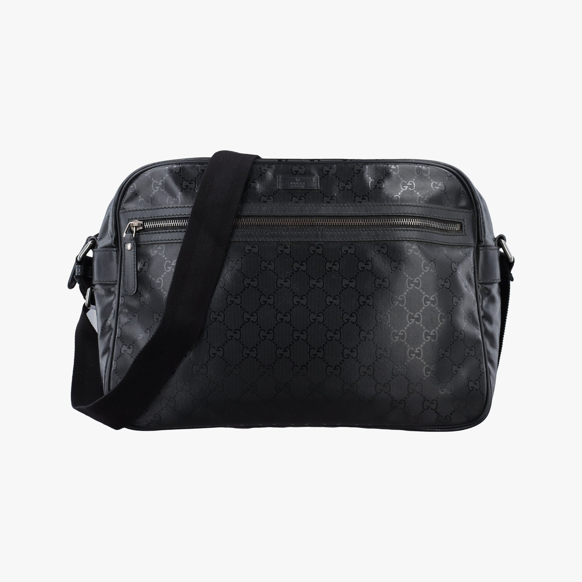 GG Imprime Messenger Black PVC coated canvas 211107 A6309817GGインプリメ メッセンジャー ブラック PVCコーティングキャンバス 211107 A6309817
