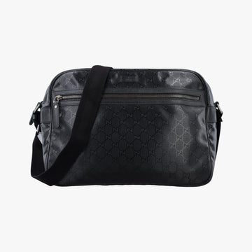 GG Imprime Messenger Black PVC coated canvas 211107 A6309817GGインプリメ メッセンジャー ブラック PVCコーティングキャンバス 211107 A6309817