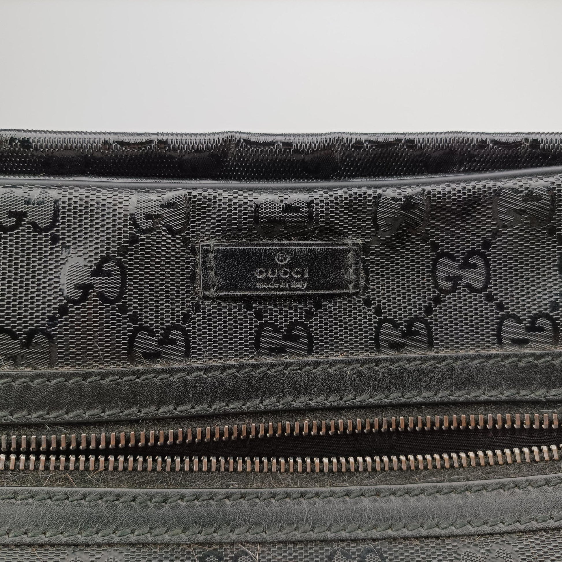 GG Imprime Messenger Black PVC coated canvas 211107 A6309817GGインプリメ メッセンジャー ブラック PVCコーティングキャンバス 211107 A6309817