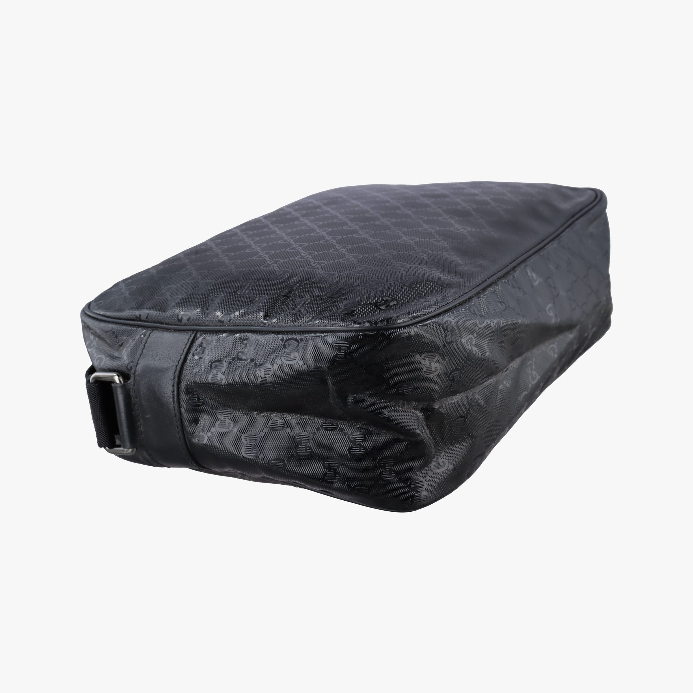 GG Imprime Messenger Black PVC coated canvas 211107 A6309817GGインプリメ メッセンジャー ブラック PVCコーティングキャンバス 211107 A6309817