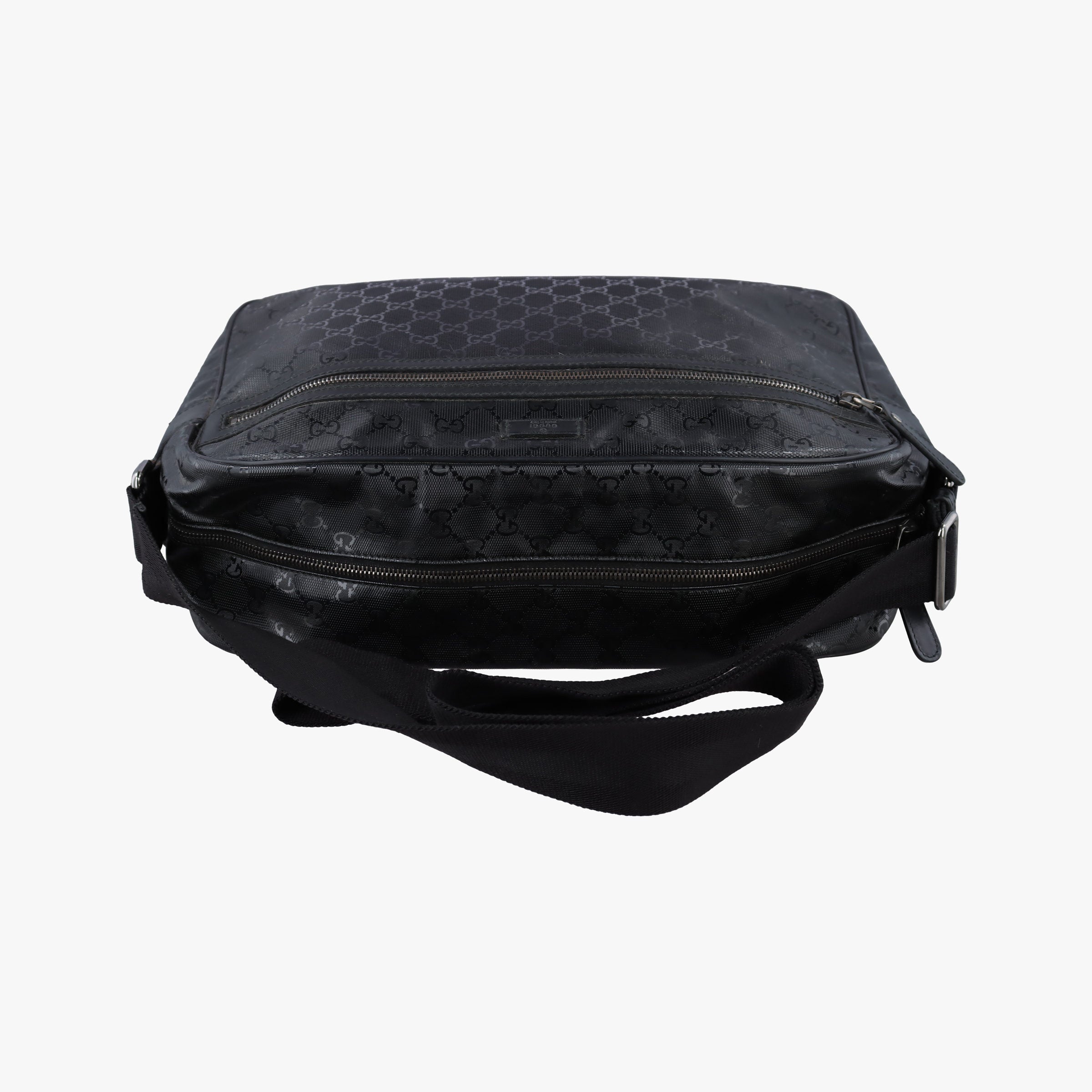 GG Imprime Messenger Black PVC coated canvas 211107 A6309817GGインプリメ メッセンジャー ブラック PVCコーティングキャンバス 211107 A6309817