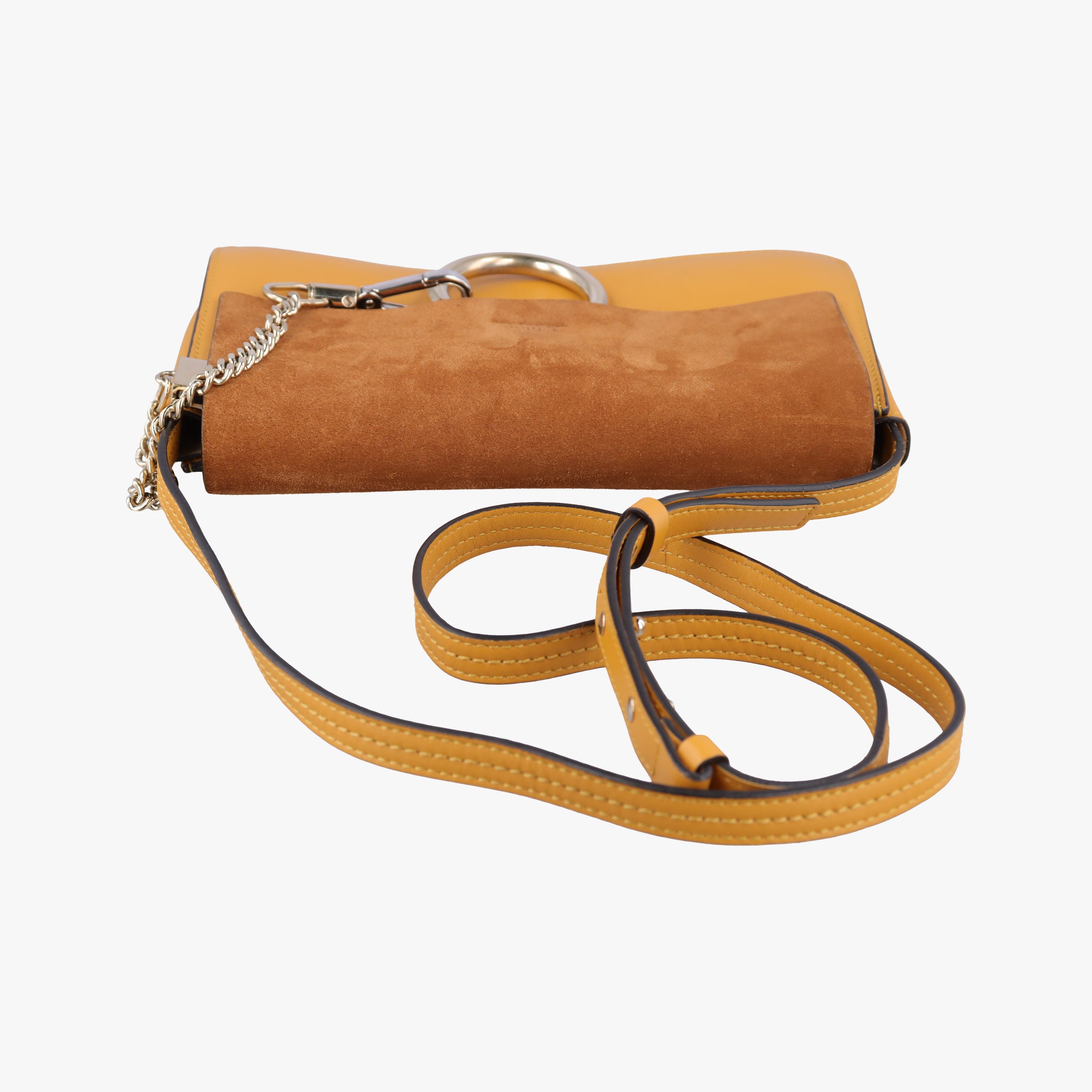 FAYE Brown × Yellow Suede × leather 02-16-99-65フェイ ブラウン × イエロー スエード×レザー 02-16-99-65
