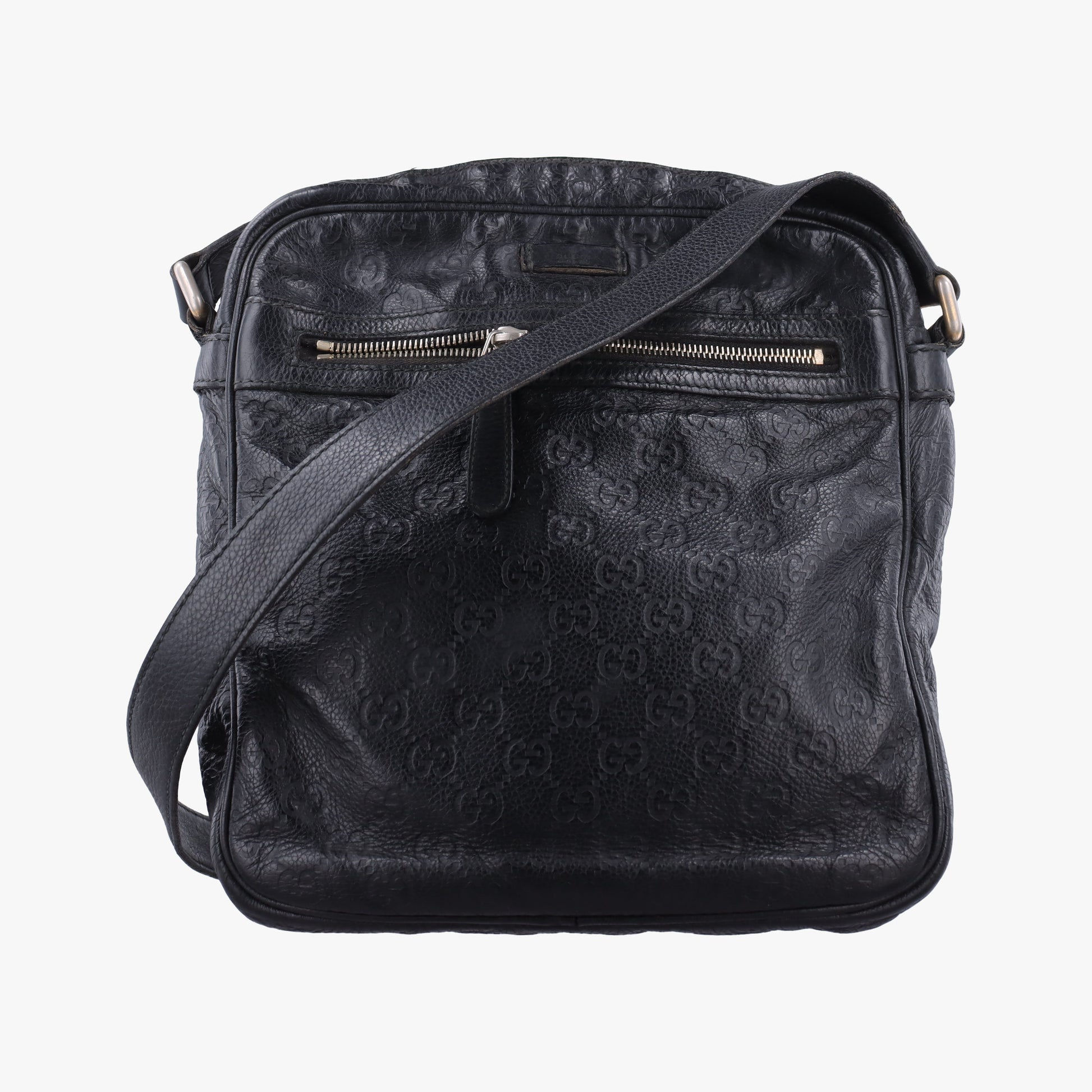 GG Imprime Messenger Black Leather 201448 Lot number unknownGGインプリメ メッセンジャー ブラック レザー 201448 製番不明