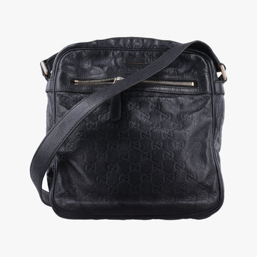 GG Imprime Messenger Black Leather 201448 Lot number unknownGGインプリメ メッセンジャー ブラック レザー 201448 製番不明