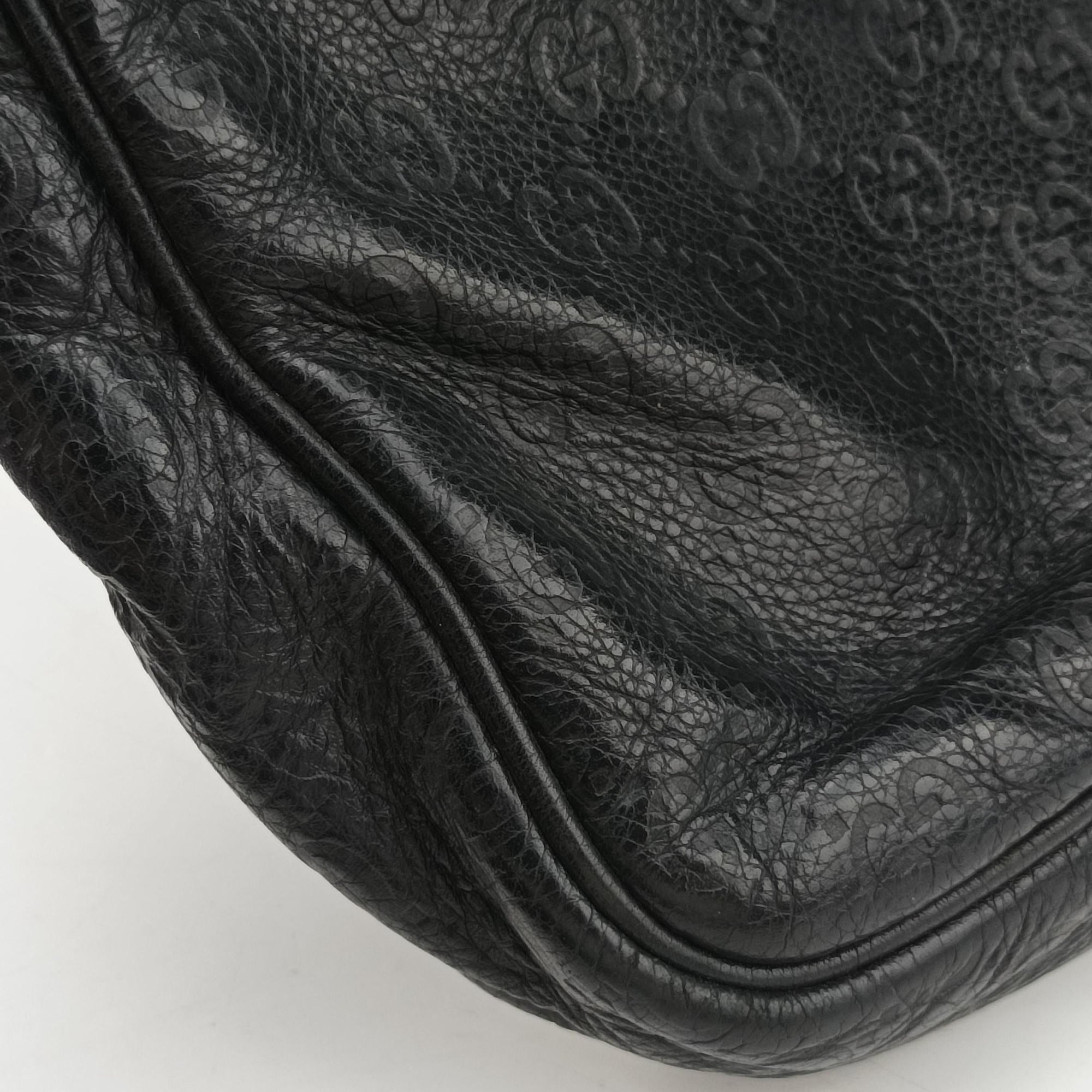 GG Imprime Messenger Black Leather 201448 Lot number unknownGGインプリメ メッセンジャー ブラック レザー 201448 製番不明