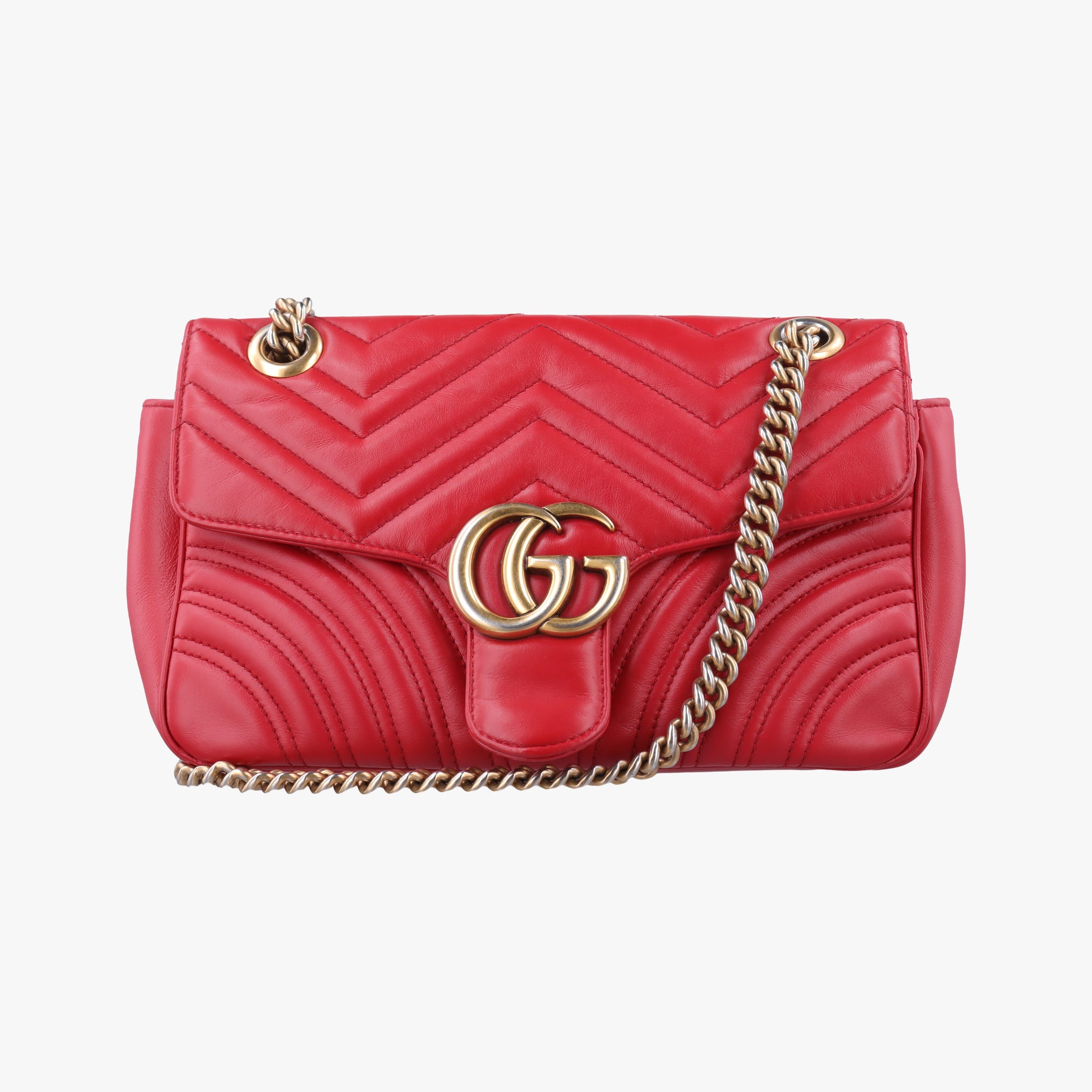 GG Marmont Red Leather 443497 E027508628GGマーモント レッド レザー 443497 E027508628