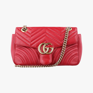 GG Marmont Red Leather 443497 E027508628GGマーモント レッド レザー 443497 E027508628