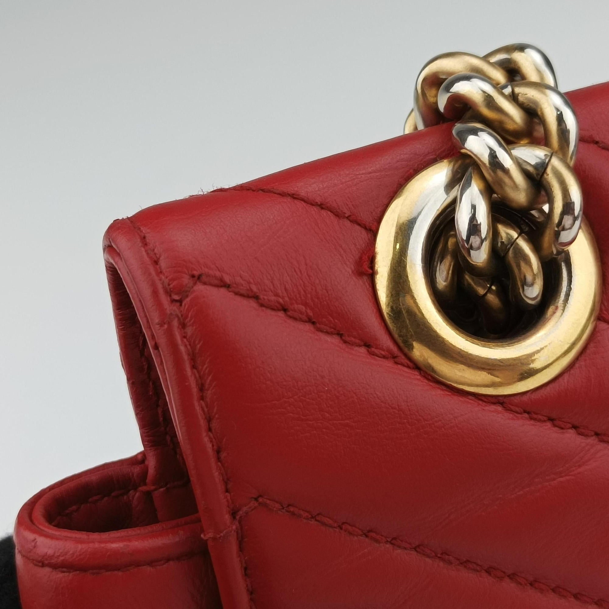 GG Marmont Red Leather 443497 E027508628GGマーモント レッド レザー 443497 E027508628