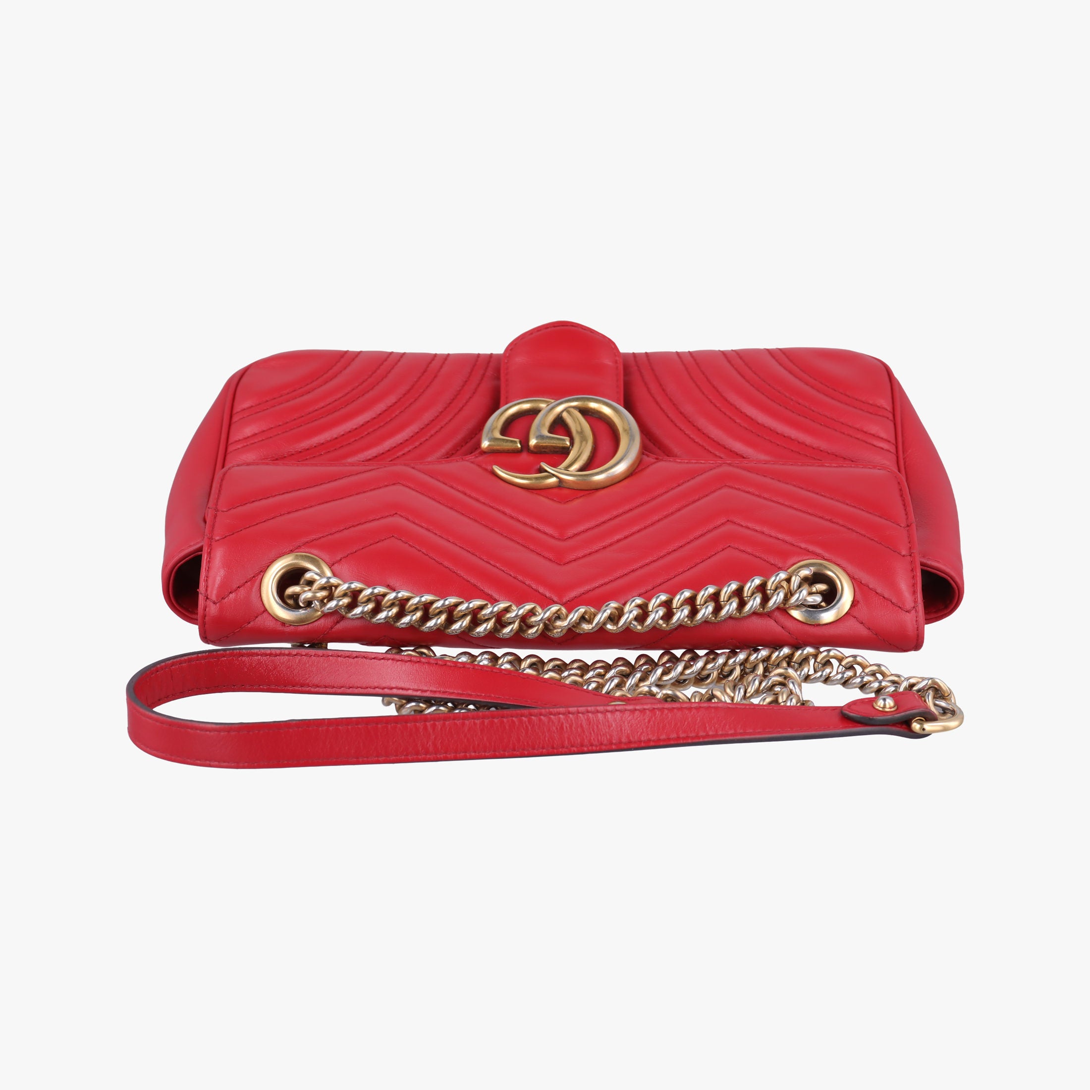 GG Marmont Red Leather 443497 E027508628GGマーモント レッド レザー 443497 E027508628