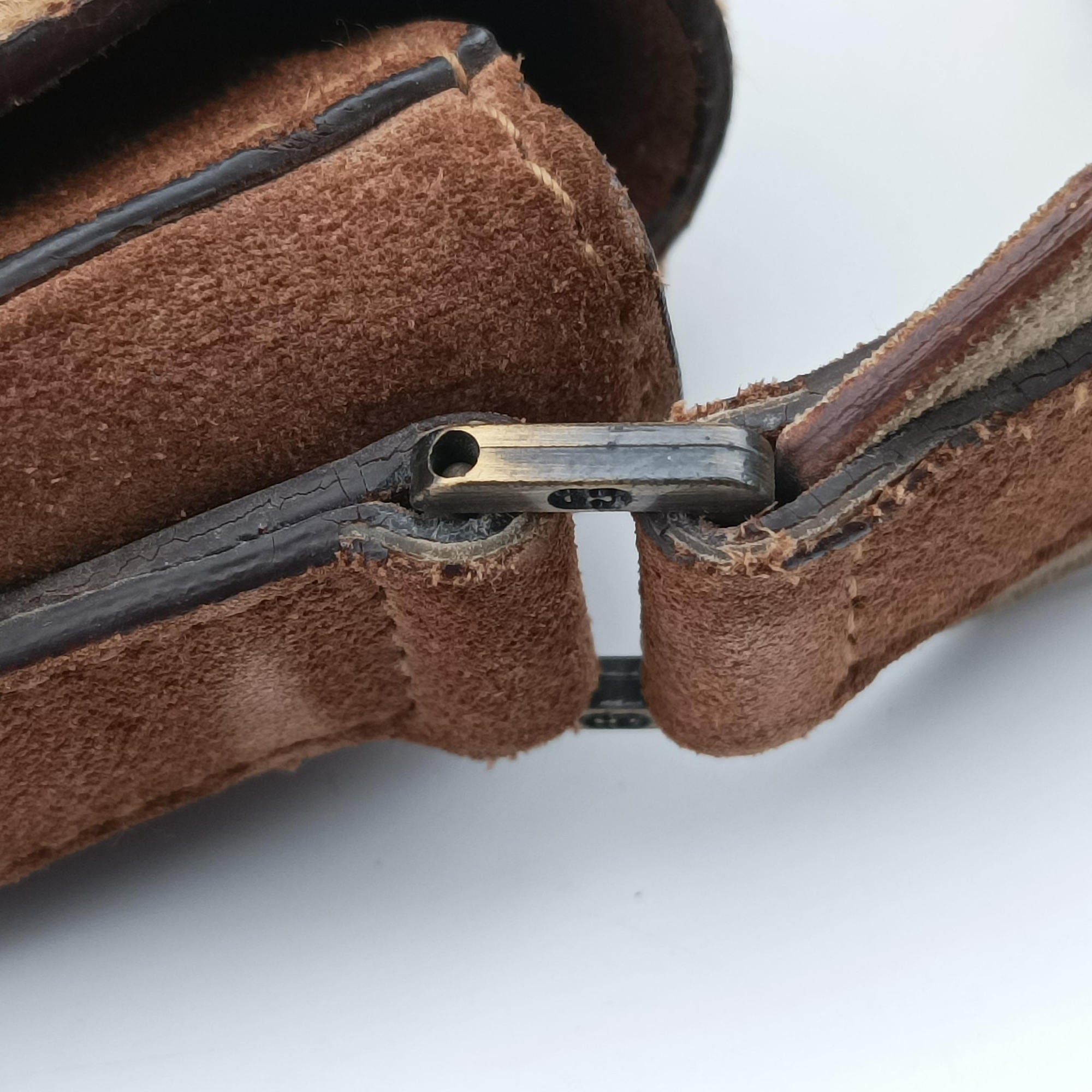 Saddle Brown Pony Hair ×Suede ×Embossed Leather RU 0062サドル ブラウン ハラコ×スエード×型押しレザー RU 0062