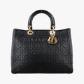 Lady Dior Black lambskin MA-0977レディディオール ブラック ラムスキン MA-0977