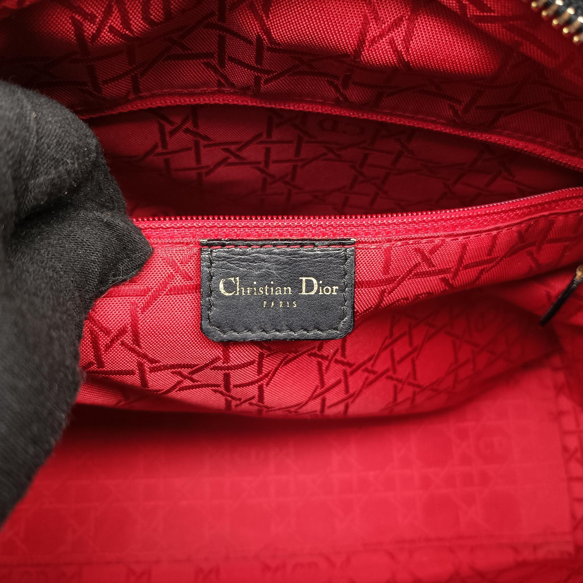 Lady Dior Black lambskin MA-0977レディディオール ブラック ラムスキン MA-0977