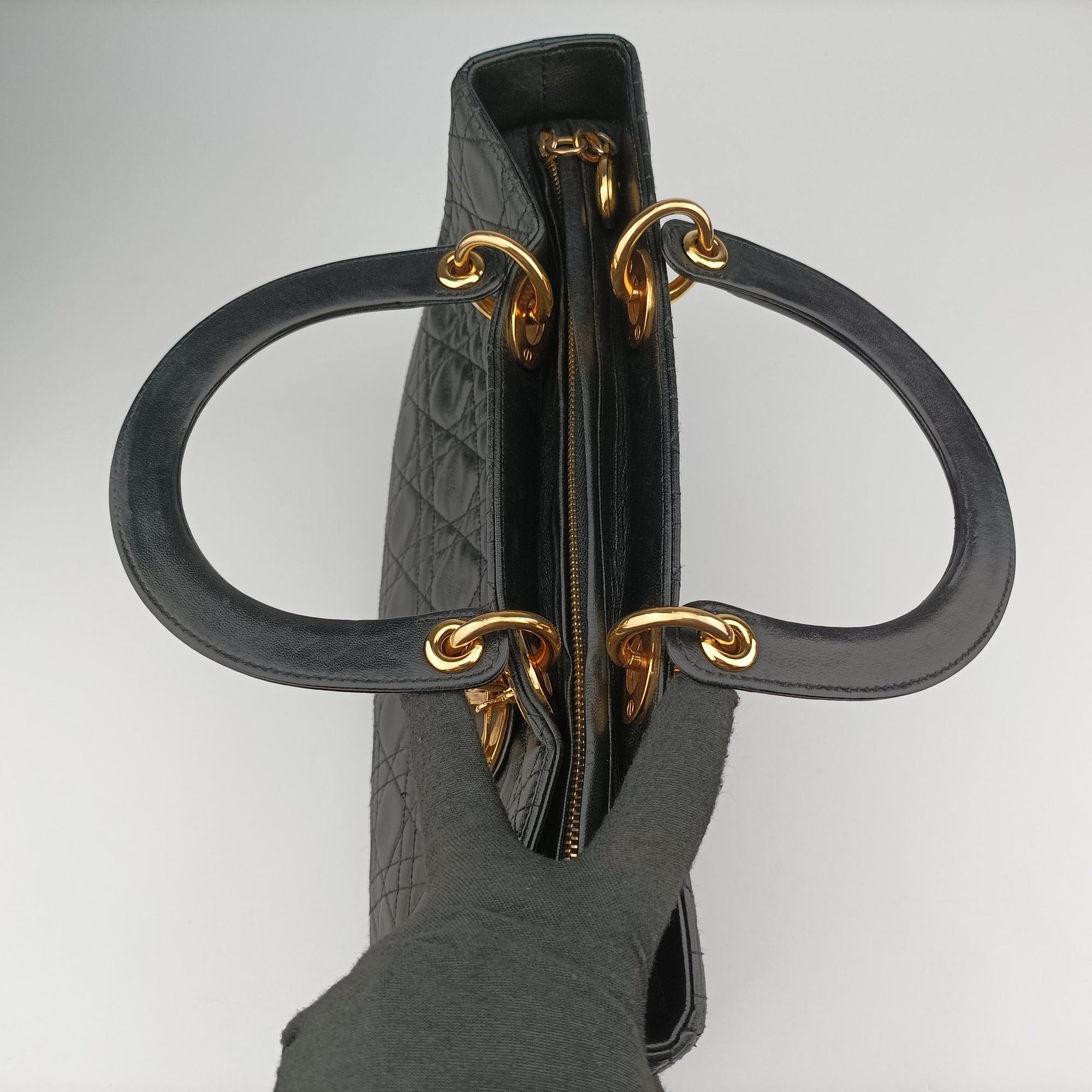 Lady Dior Black lambskin MA-0977レディディオール ブラック ラムスキン MA-0977