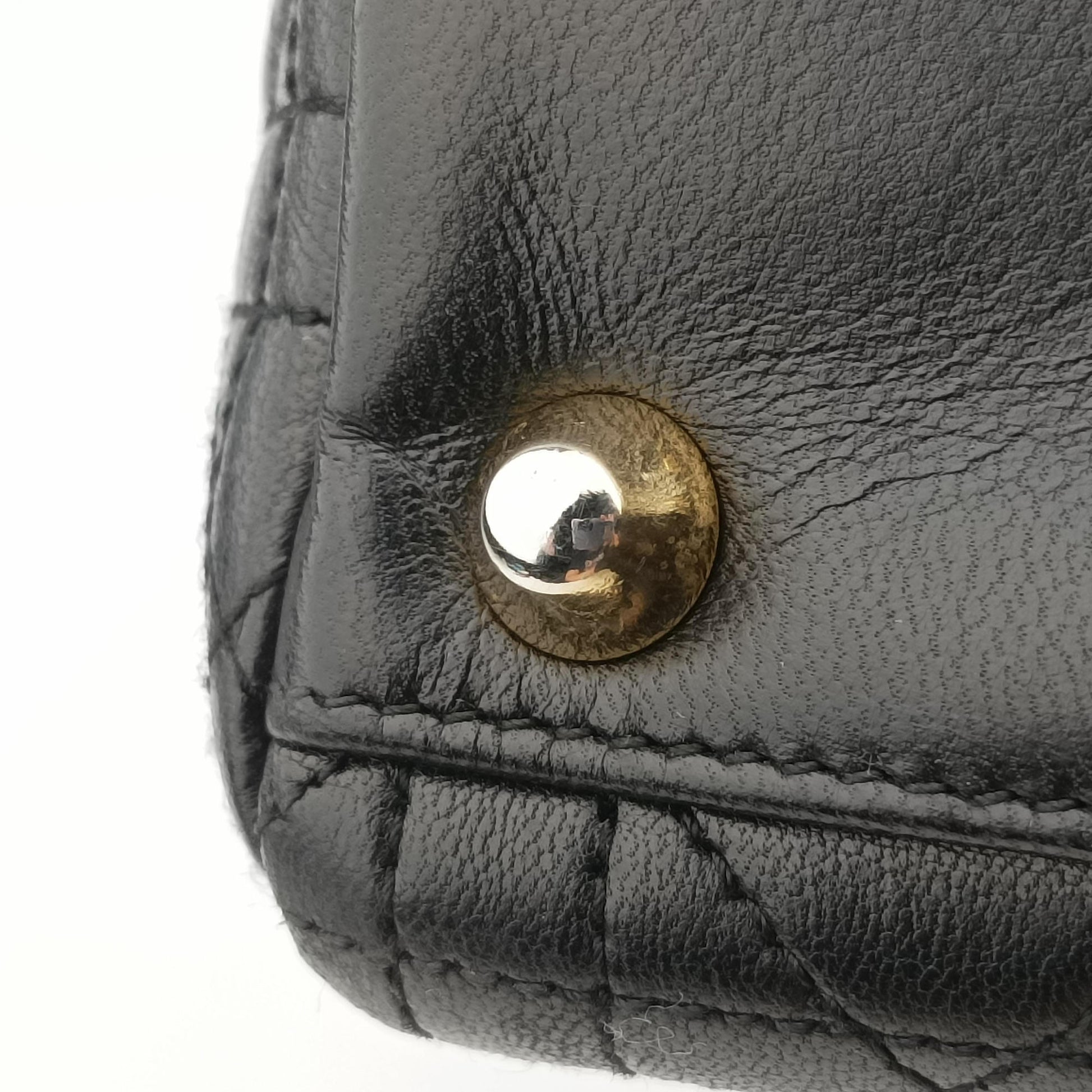 Lady Dior Black lambskin MA-0977レディディオール ブラック ラムスキン MA-0977