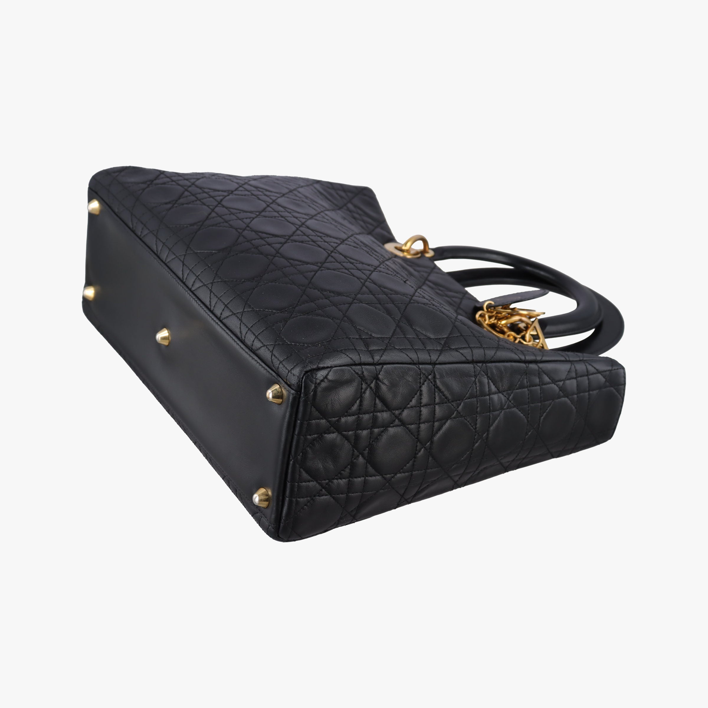 Lady Dior Black lambskin MA-0977レディディオール ブラック ラムスキン MA-0977