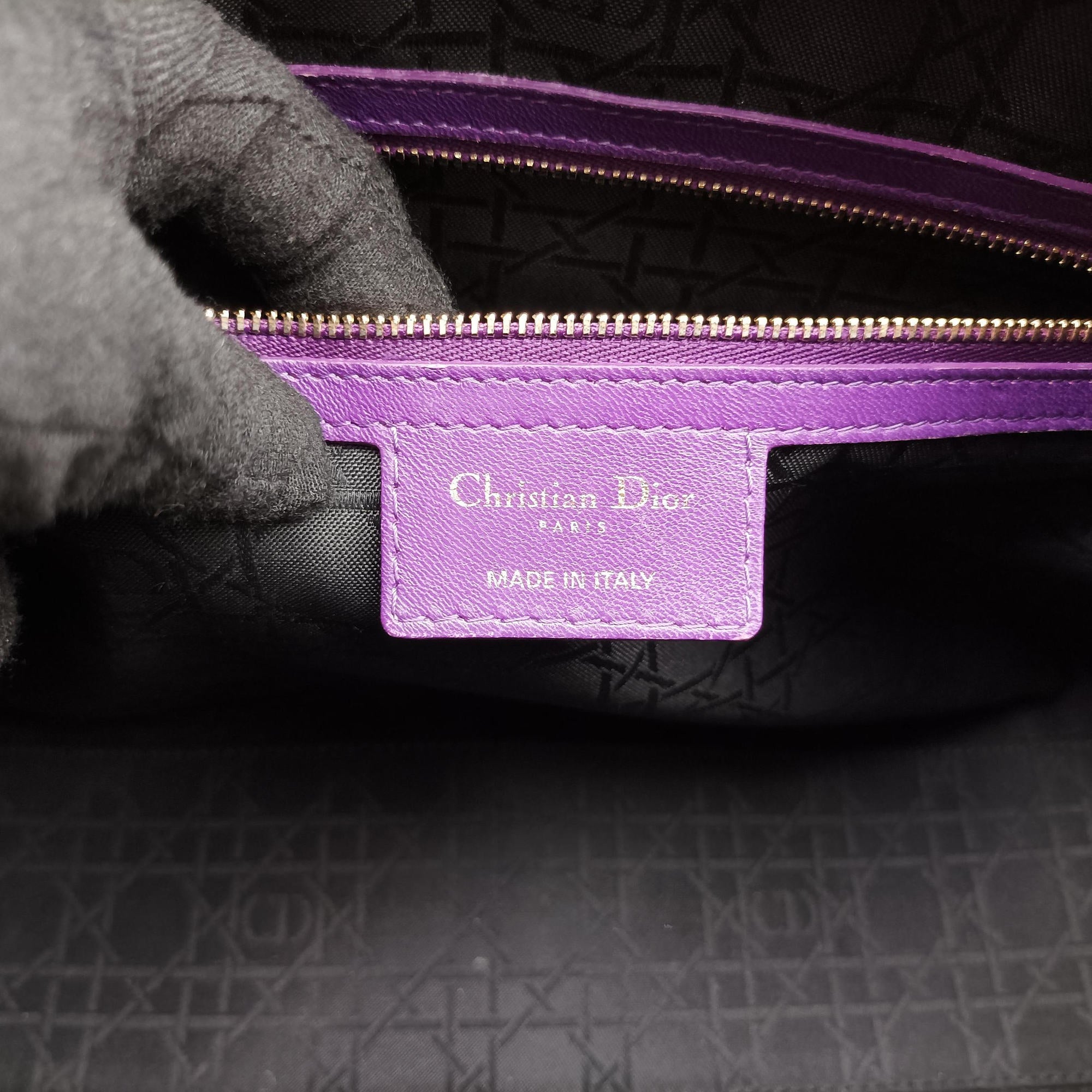 Lady Dior Purple lambskin 15-BO-0172レディディオール パープル ラムスキン 15-BO-0172