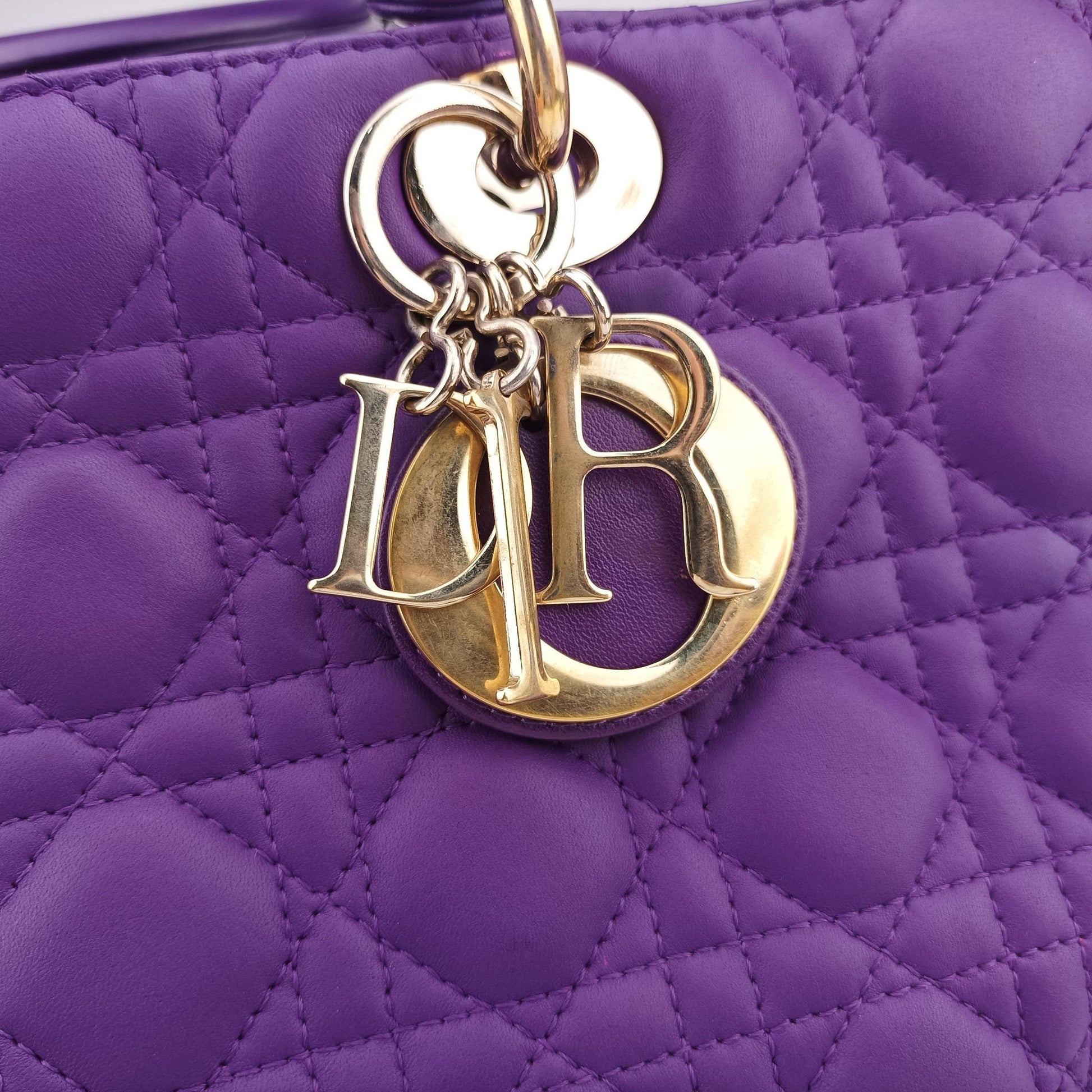 Lady Dior Purple lambskin 15-BO-0172レディディオール パープル ラムスキン 15-BO-0172