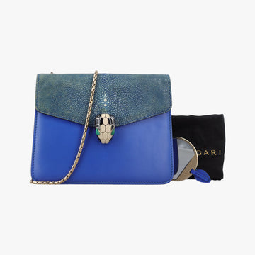 SERPENTI FOREVER Blue Galuchat Skin×Leather AX.L14.37036セルペンティ フォーエバー ブルー ガルーシャスキン×レザー AX.L14.37036